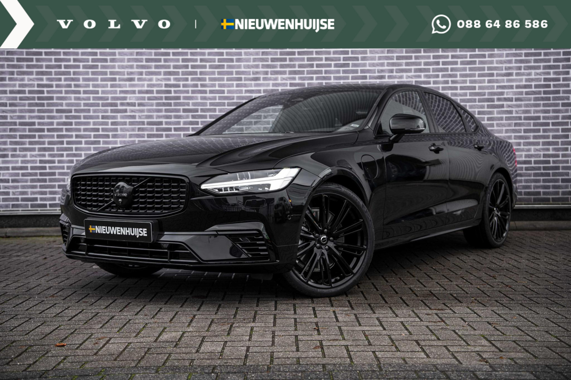 Volvo S90 T8 AWD Ultimate Dark Long Range - Direct uit voorraad leverbaar! - | Nappa leder bekleding | Rondomzicht camera | Head-up Display | Schuif/kanteldak