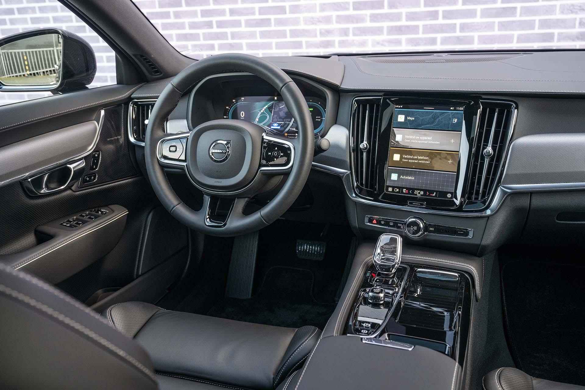 Volvo S90 T8 AWD Ultimate Dark Long Range - Direct uit voorraad leverbaar! - | Black Edition | Nappa leder bekleding | Rondomzicht camera | Head-up Display | Schuif/kanteldak - 9/41