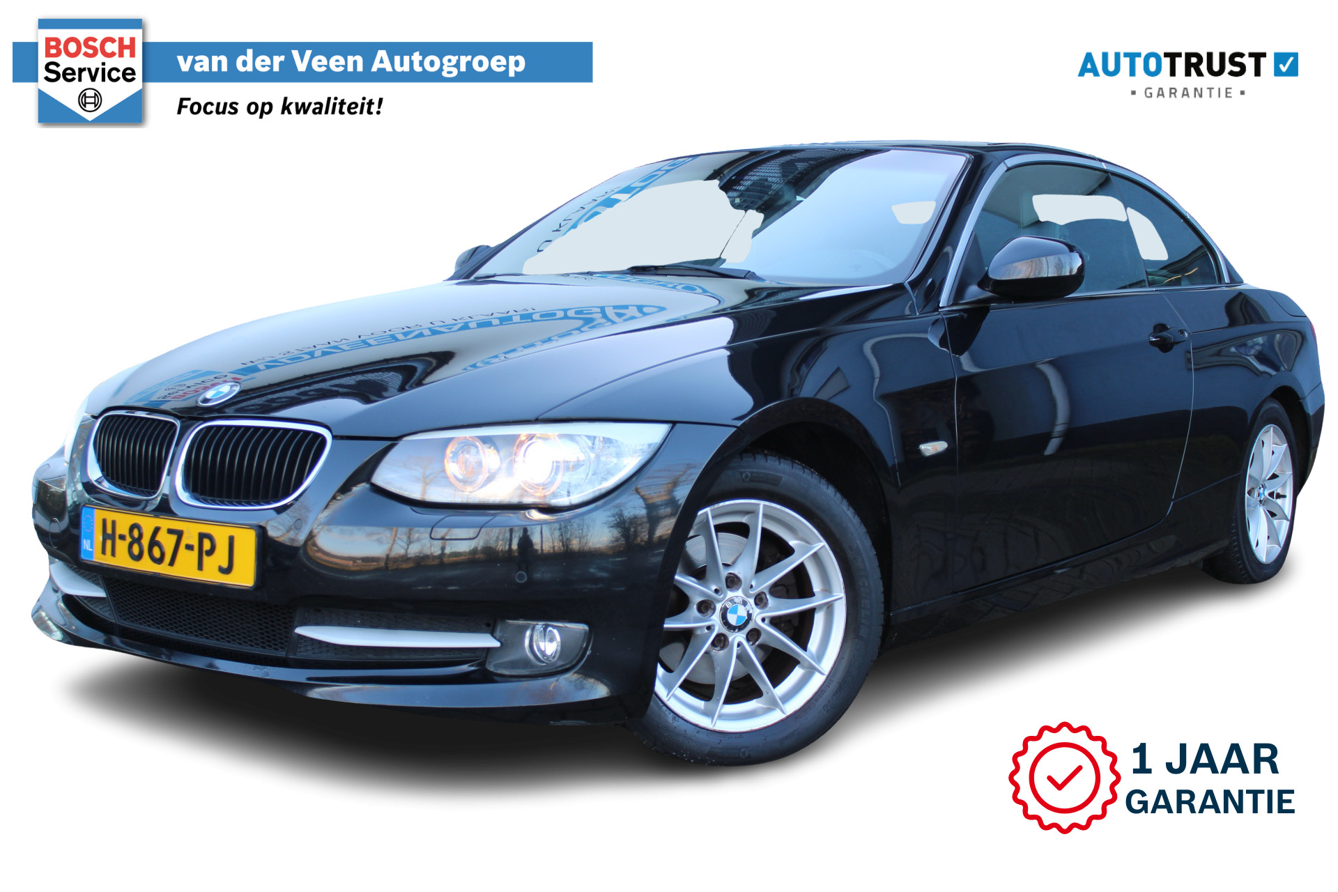 BMW 3 Serie Cabrio 318i | Incl. 1 jaar Garantie | Parkeersensoren V+A | Navigatie | Cruise controle | Climate controle  | Stoelverwarming | Elektrisch verstelbare stoelen | Memory stand bestuurdersstoel | Lederen bekleding | Elektrisch cabriolet dak | Angel eyes | 16 Inch LMV |