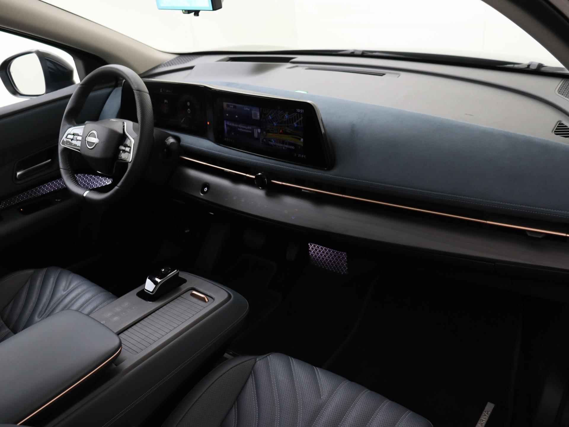 Nissan Ariya Evolve 66 kWh | Premium Leder | Stoelverwarming & -ventilatie | Glazen Schuif/kanteldak | ProPILOT | 360-graden Camera | Full-Map Navigatie | Apple Carplay & Android Auto - 18/35