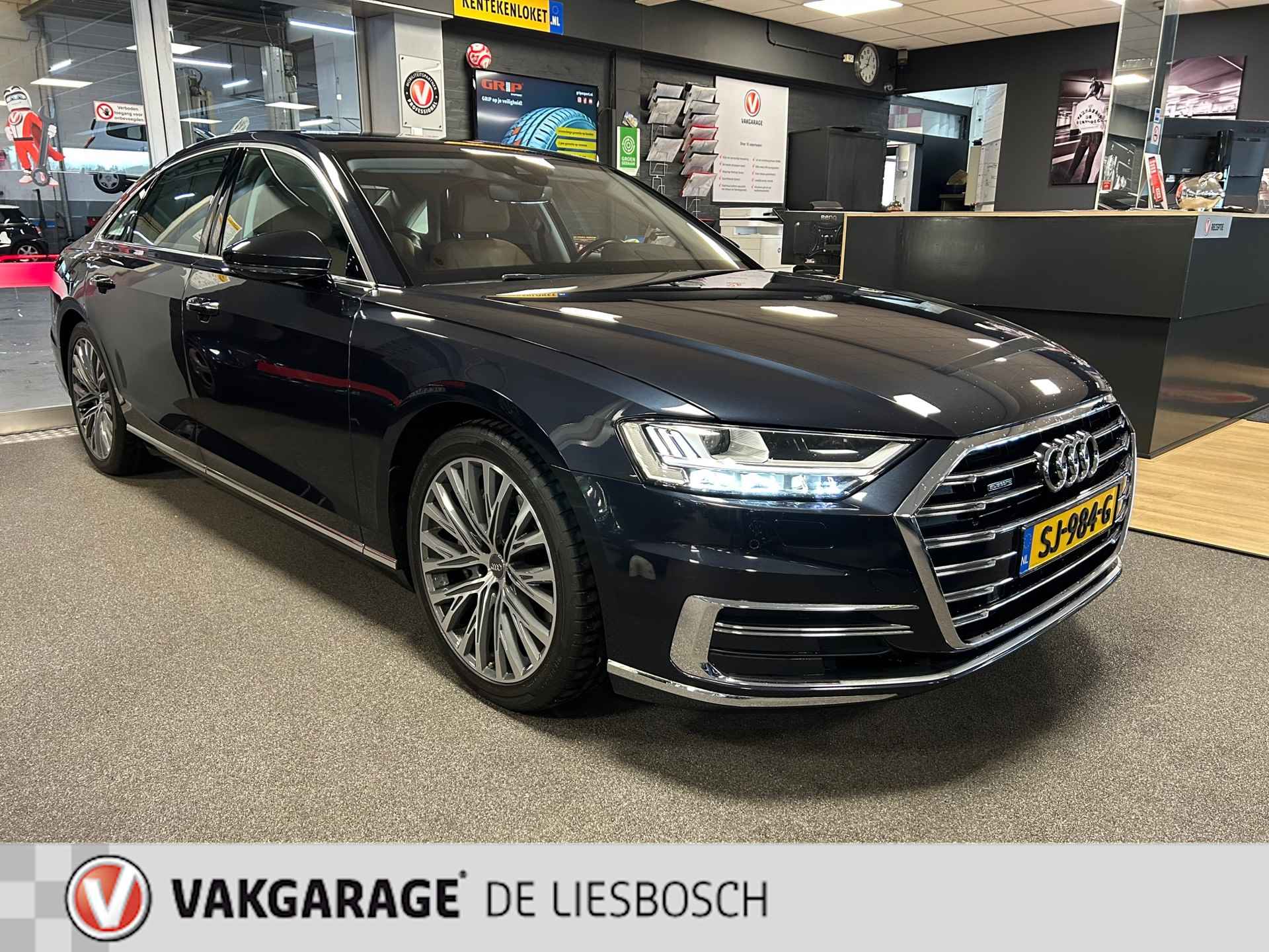 Audi A8 55 TFSI quattro / Leder / Navigatie / 20inch / B&O / stoel verwarming voor + achter. - 5/43