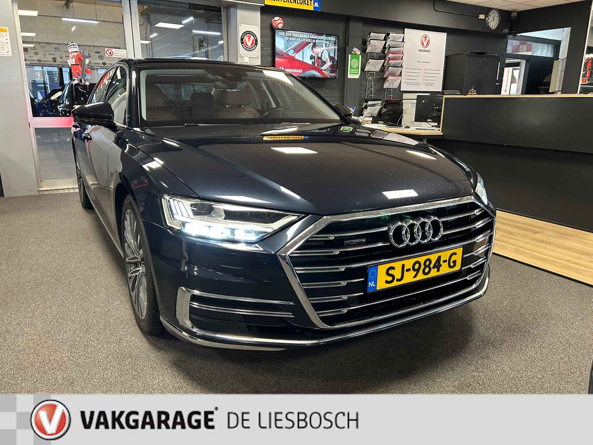 Audi A8 55 TFSI quattro / Leder / Navigatie / 20inch / B&O / stoel verwarming voor + achter. - 6/43