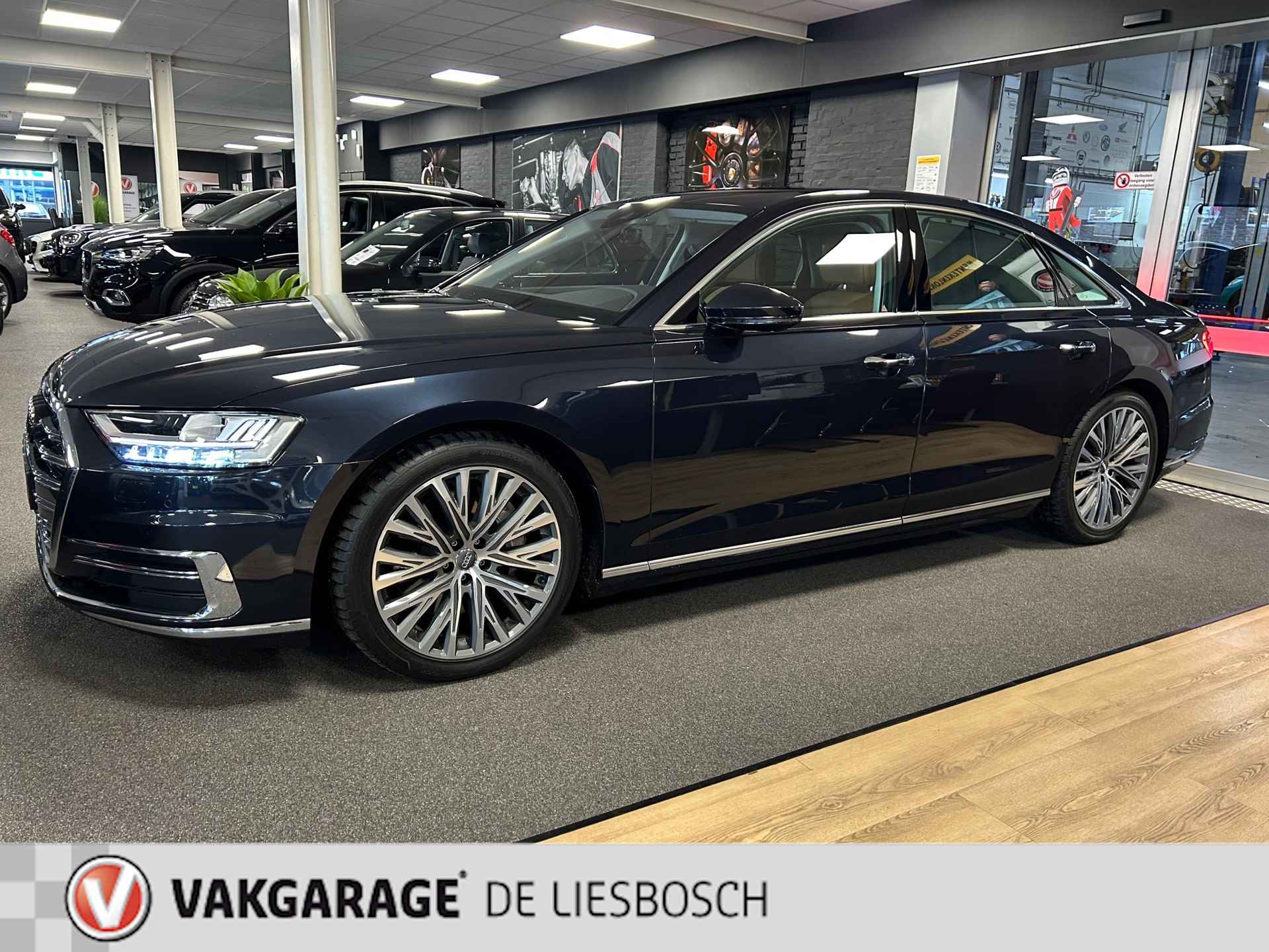 Audi A8 55 TFSI quattro / Leder / Navigatie / 20inch / B&O / stoel verwarming voor + achter. - 7/43