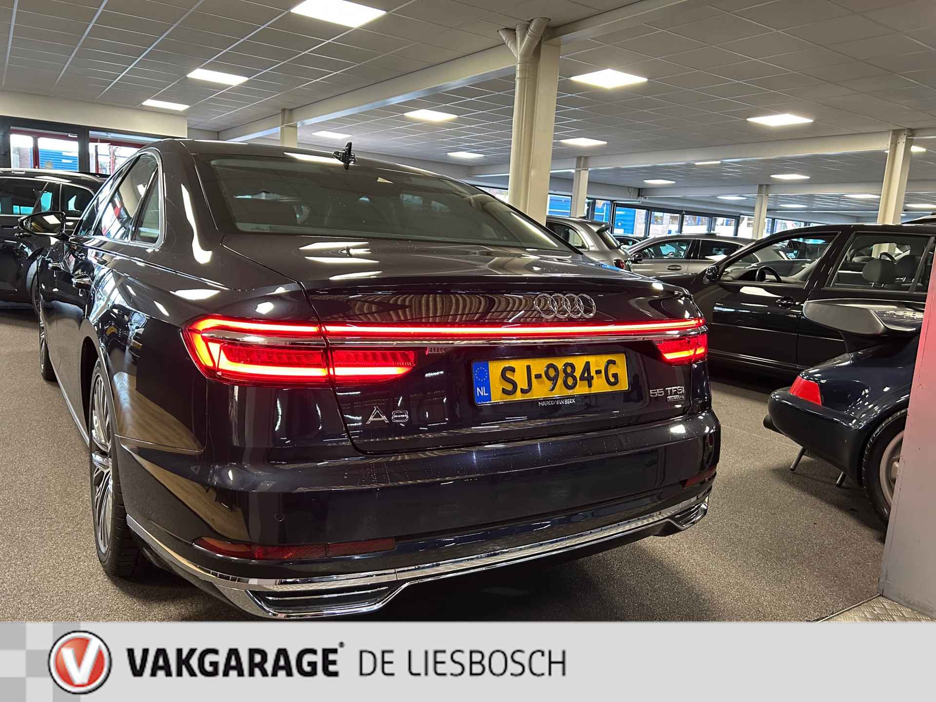 Audi A8 55 TFSI quattro / Leder / Navigatie / 20inch / B&O / stoel verwarming voor + achter. - 9/43