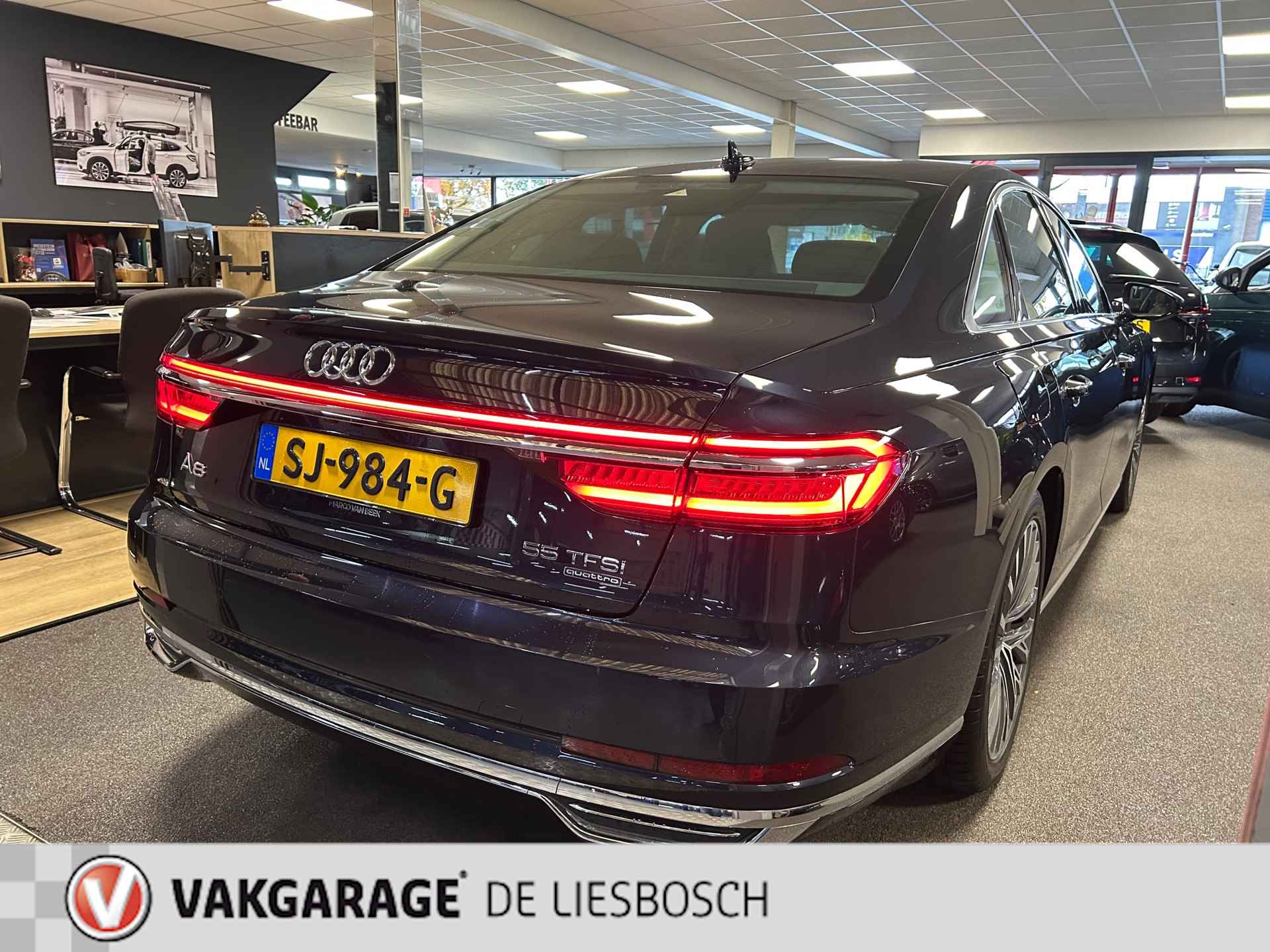 Audi A8 55 TFSI quattro / Leder / Navigatie / 20inch / B&O / stoel verwarming voor + achter. - 10/43