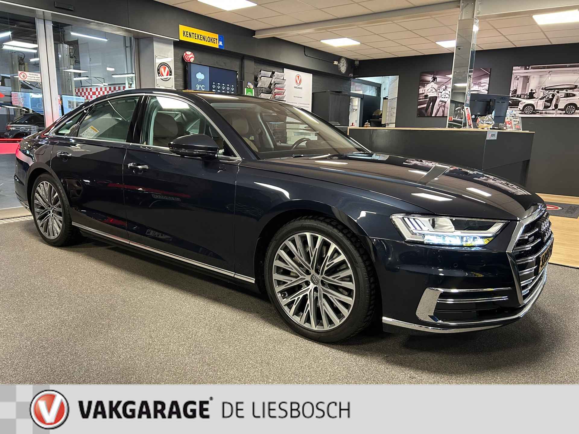 Audi A8 55 TFSI quattro / Leder / Navigatie / 20inch / B&O / stoel verwarming voor + achter. - 12/43