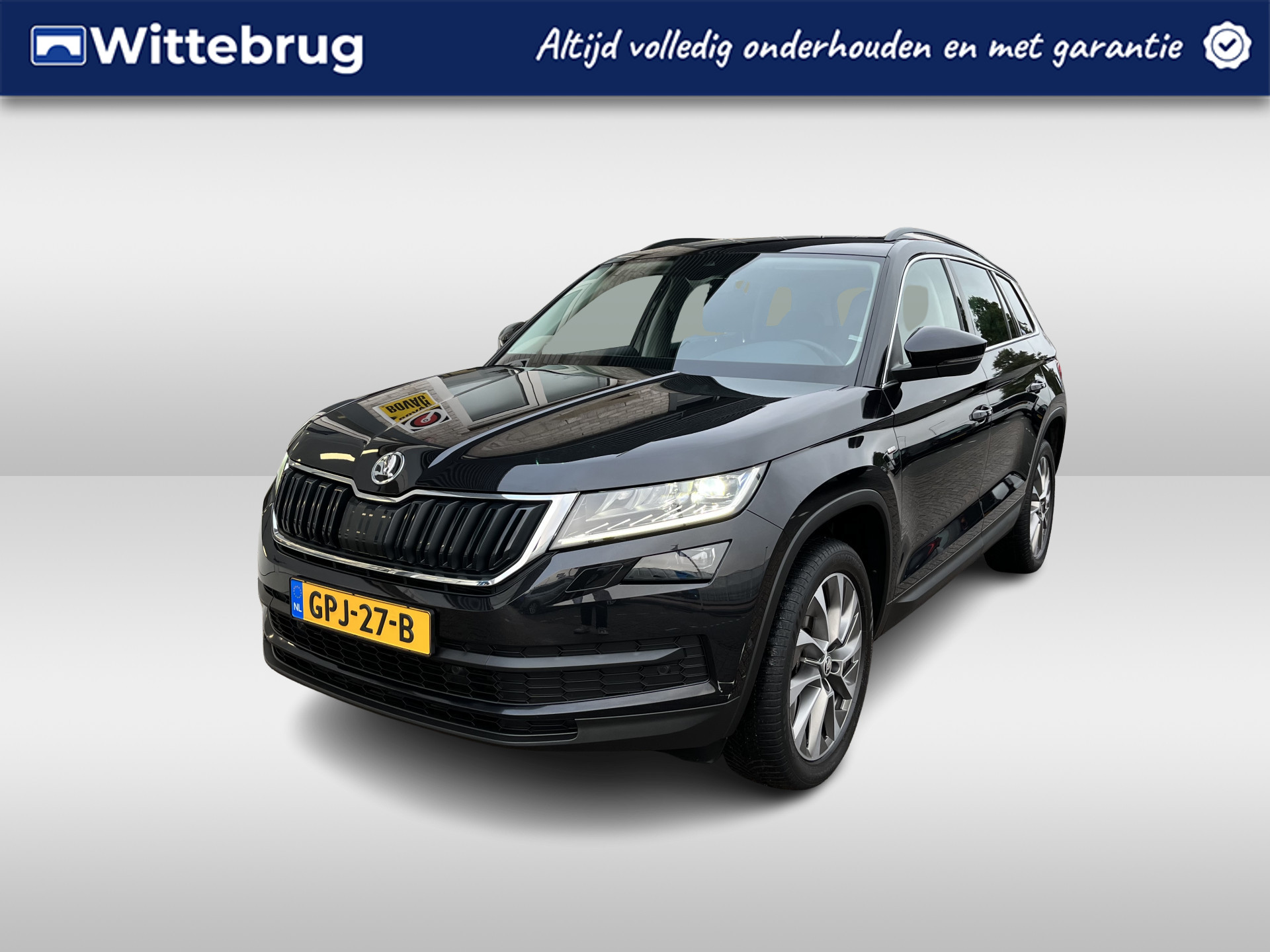 Škoda Kodiaq 1.5 TSI Ambition Clever 7p. / AUTOMAAT/ PARK. SENSOREN/ DODE HOEK/ STOEL VERWARM. V EN A/ STUUR VERWARM./ KEYLESS/ ADAPT. CRUISE/ APP CONNECT/ NAVI/ CLIMA/ DAB/