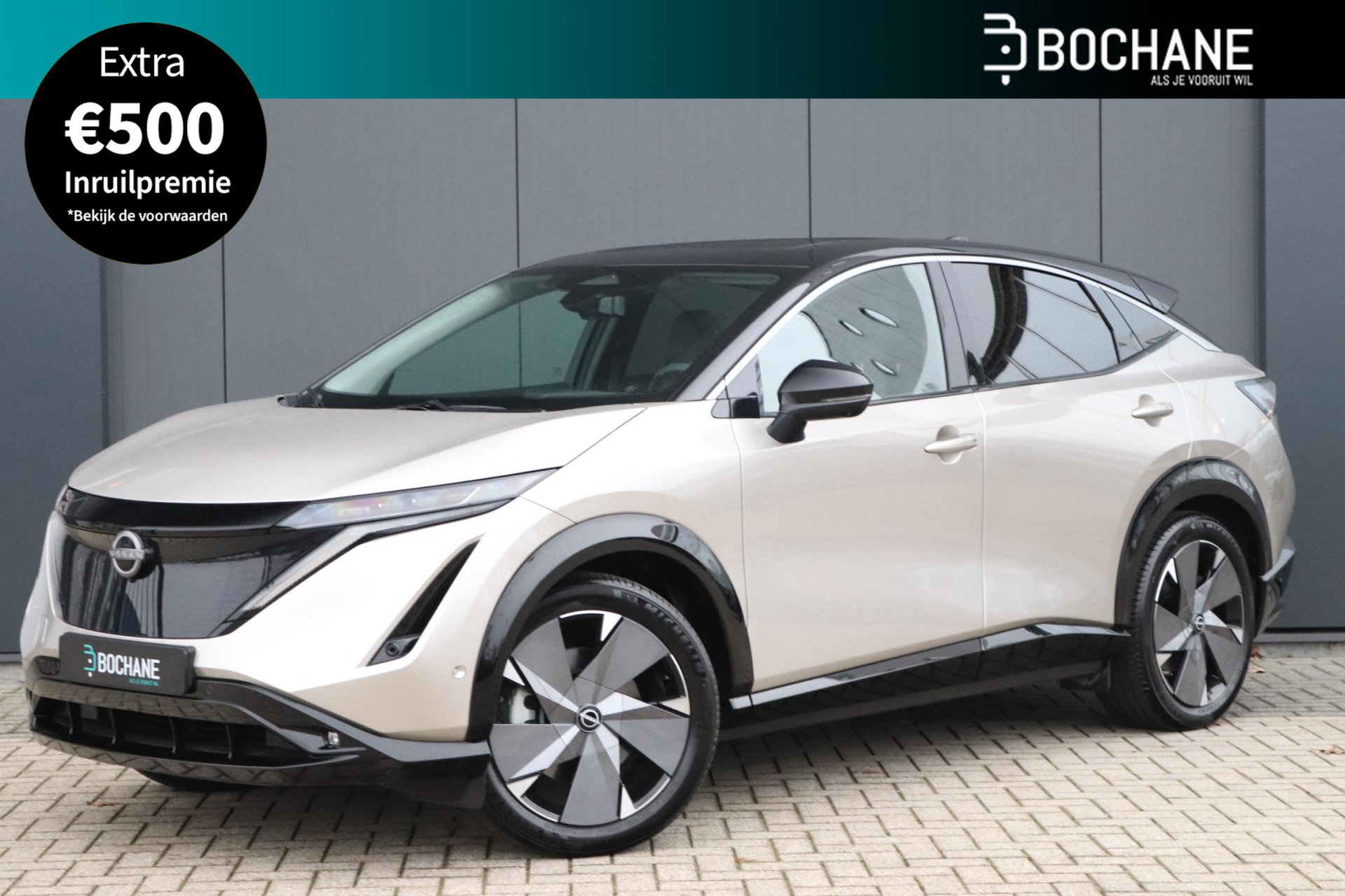 Nissan Ariya 66 kWh Evolve |20-inch Velgen| Panoramadak|  Two-Tone| 22KW Lader|Trekhaak|