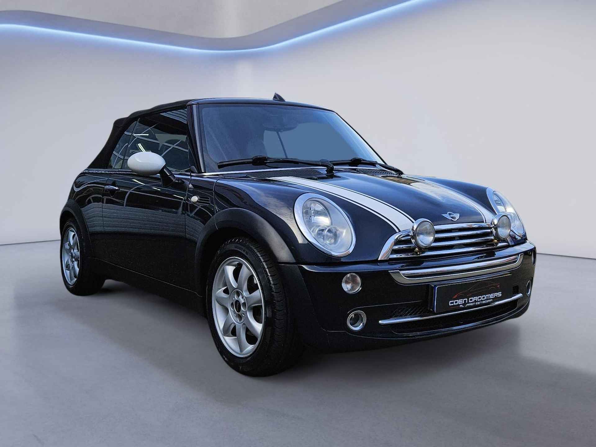 Mini Cabrio 1.6 Cooper Chili /Leder/Airco/Elektr. Kap&Ramen/Parkeersens./Elektr. verstelb. spiegels/Alarm kl.3/16''LMV/(MET GARANTIE*) - 7/24