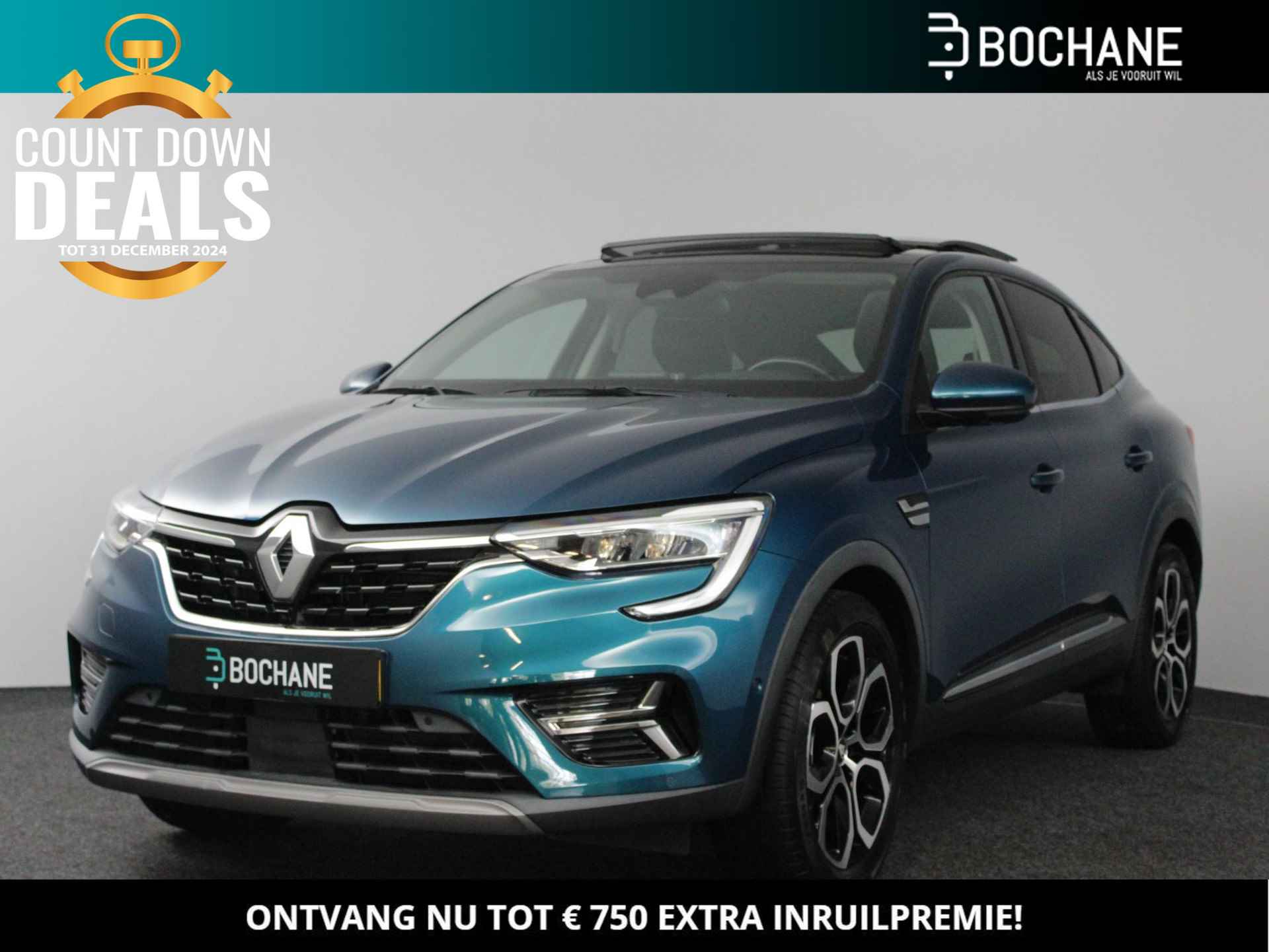 Renault Arkana 1.6 E-Tech hybrid 145 Techno | Leder | Panodak | 360°  camera | Stoel- en stuurverwarming | Apple Carplay/Android Auto - 1/52