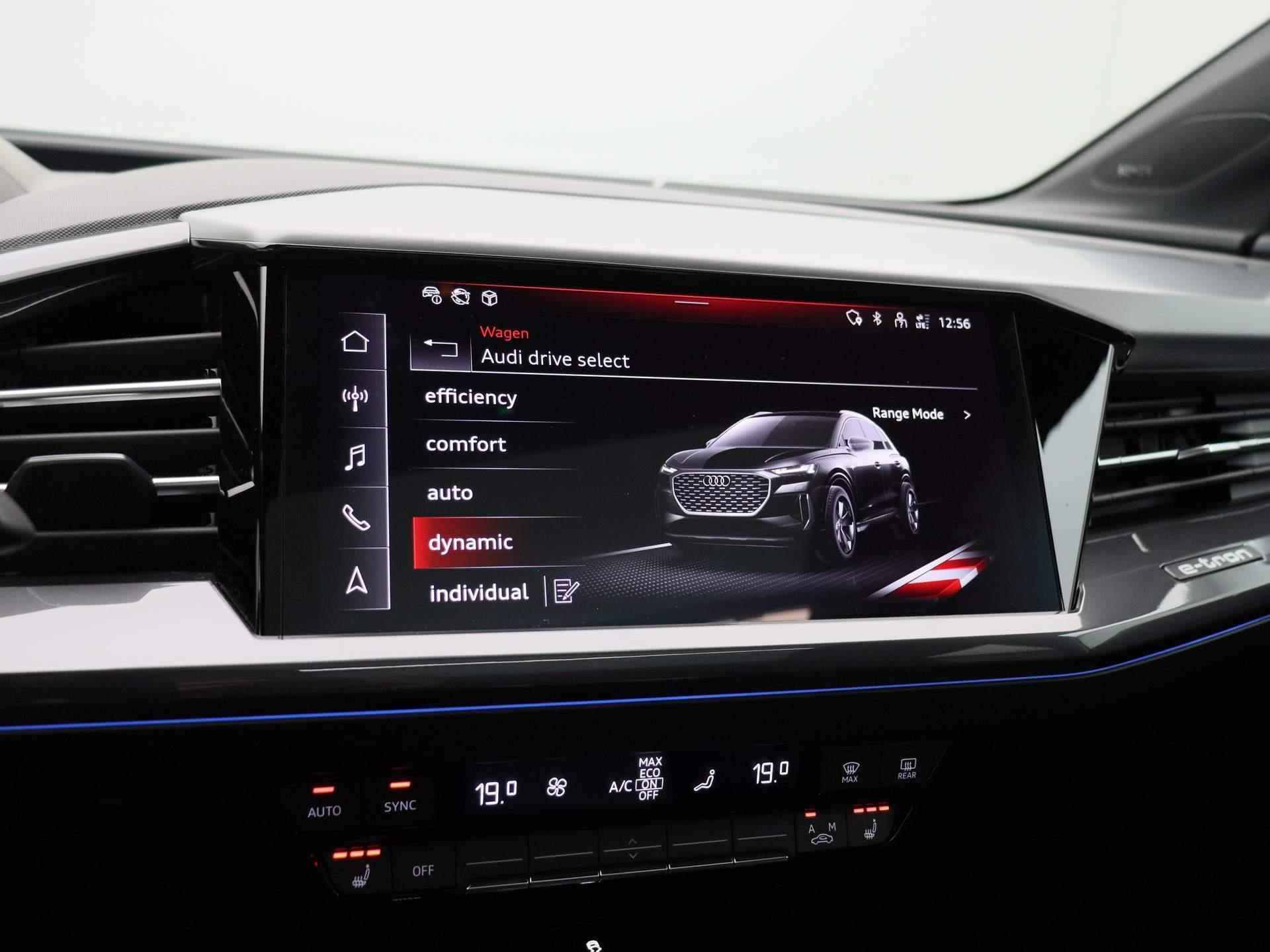 Audi Q4 e-tron 50 quattro S edition 82 kWh 299 PK | S-line | Automaat | Navigatie | Camera | Panoramadak | Adaptive Cruise Control | Climate Control | Stoelverwarming | Virtual Cockpit | LED Matrix | Lichtmetalen velgen | Privacy glass | - 39/56