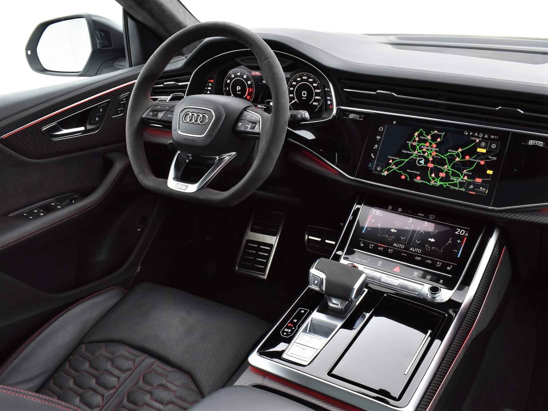 Audi RS Q8 4.0 TFSI 600 pk Quattro | URBAN AUTOMOTIVE | Dynamic Plus Pakket | 305 km/h | Keramische Remmen | Carbon Pakket Binnen + Buiten | Assistentiepakket City | B&O Sound | Standkachel | 360 Camera | Leder · TOPDEAL - 47/47