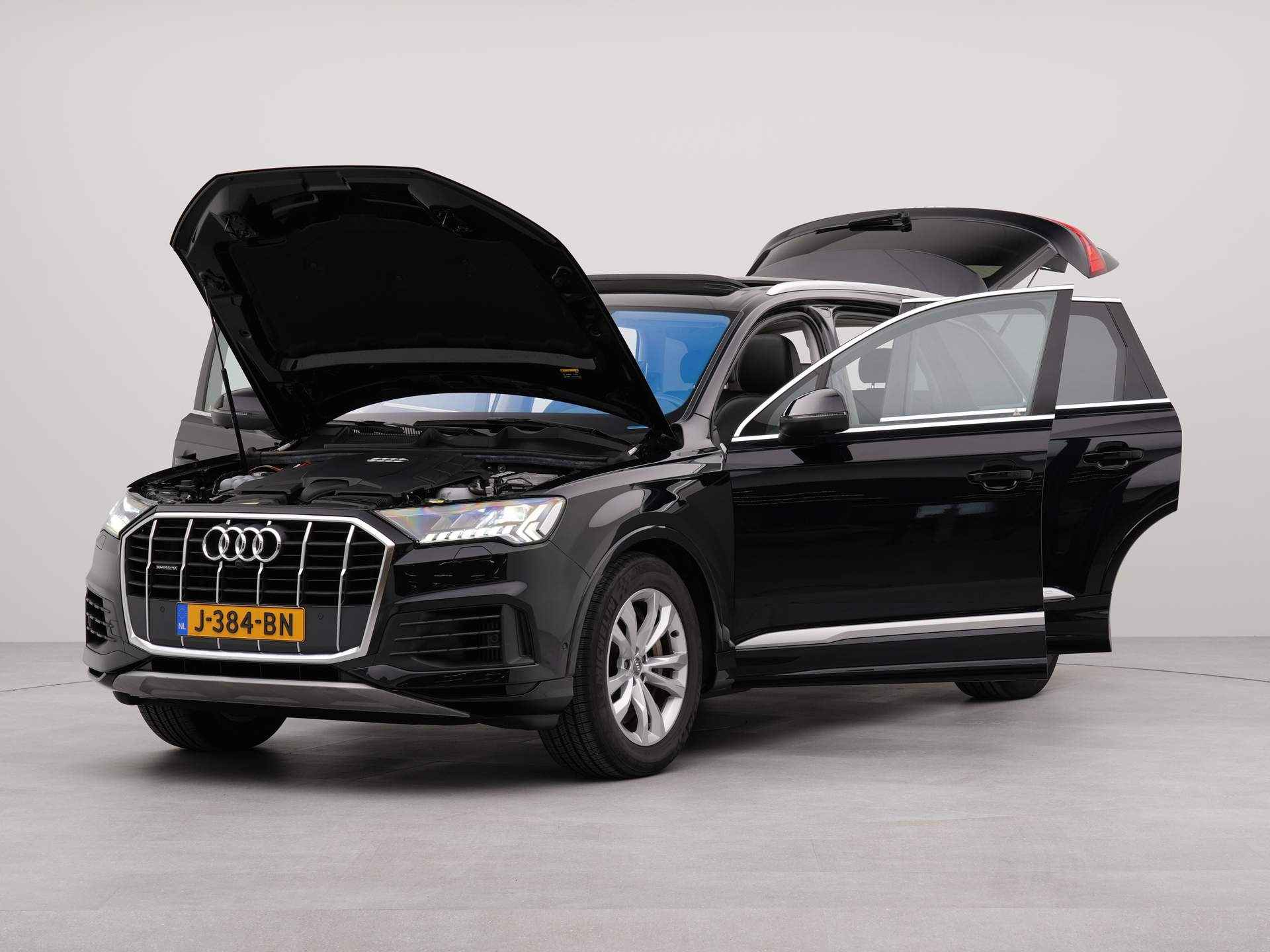 Audi Q7 55 TFSI e quattro Pro Line Plus | autom 8 traps | Audi entertainment systeem achter| Lederen bekleding | Navigatie by App | Panoramadak | LM velgen 19" - 40/83