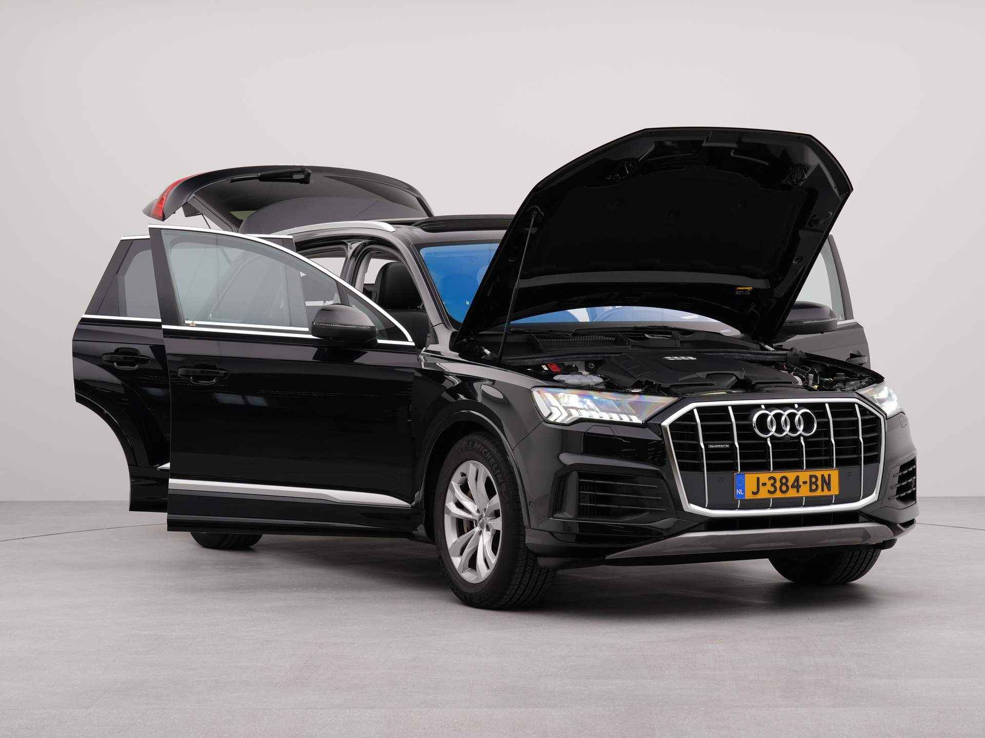 Audi Q7 55 TFSI e quattro Pro Line Plus | autom 8 traps | Audi entertainment systeem achter| Lederen bekleding | Navigatie by App | Panoramadak | LM velgen 19" - 41/83