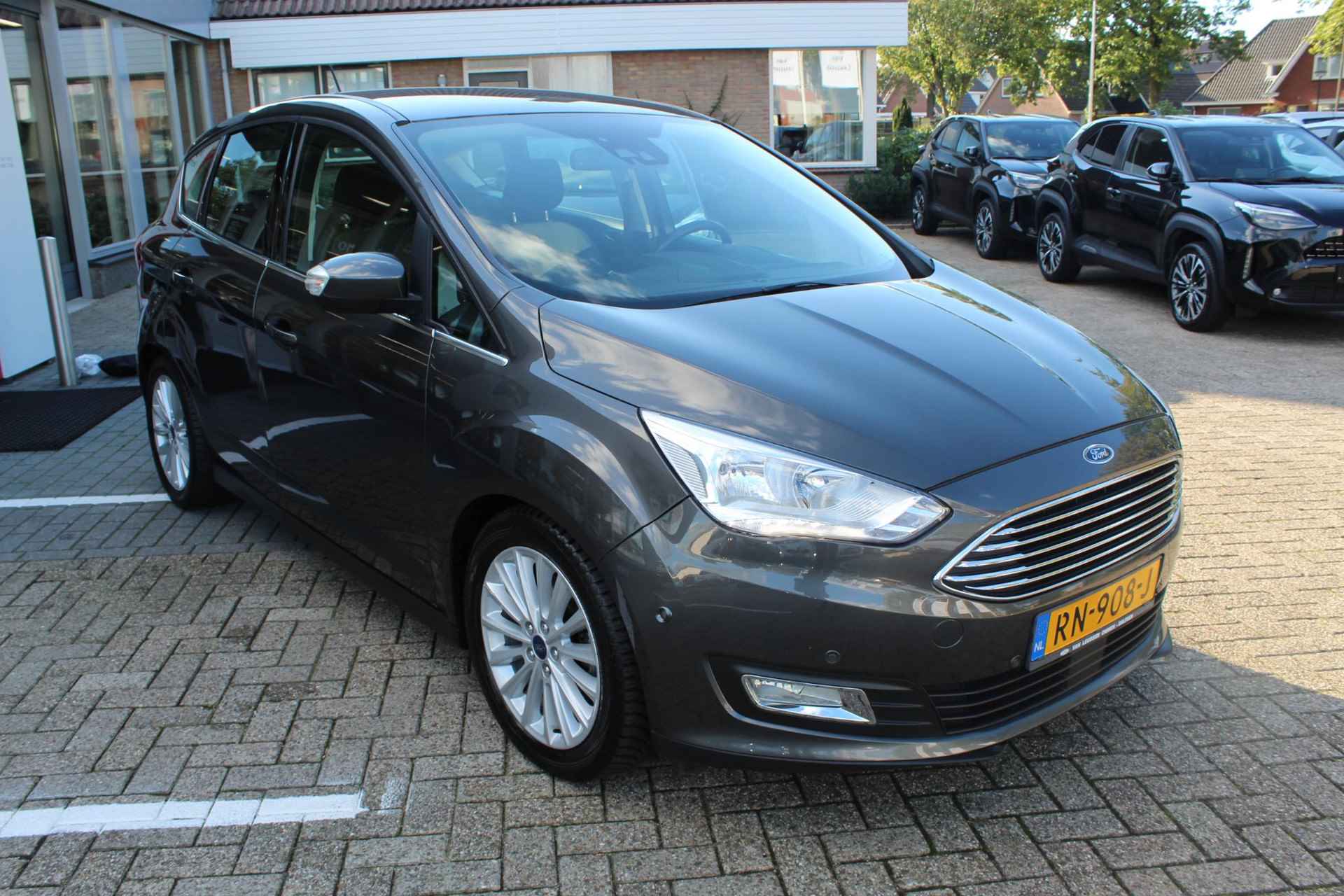 Ford C-Max 1.5 TITANIUM AD-CRUISE KEYLESS BLIND SPOT APPLE/ANDROID NAVI CLIMA CAMERA ELEKTRISCH WEGKLAPBARE TREKHAAK TREKGEWICHT 1500KG PARK-SENSOREN VOOR EN ACHTER BLUETOOTH EL-SPIEGELS NL-AUTO 17'' INCH LICHTMETAAL MET ALL-SEASEN BANDEN - 2/31