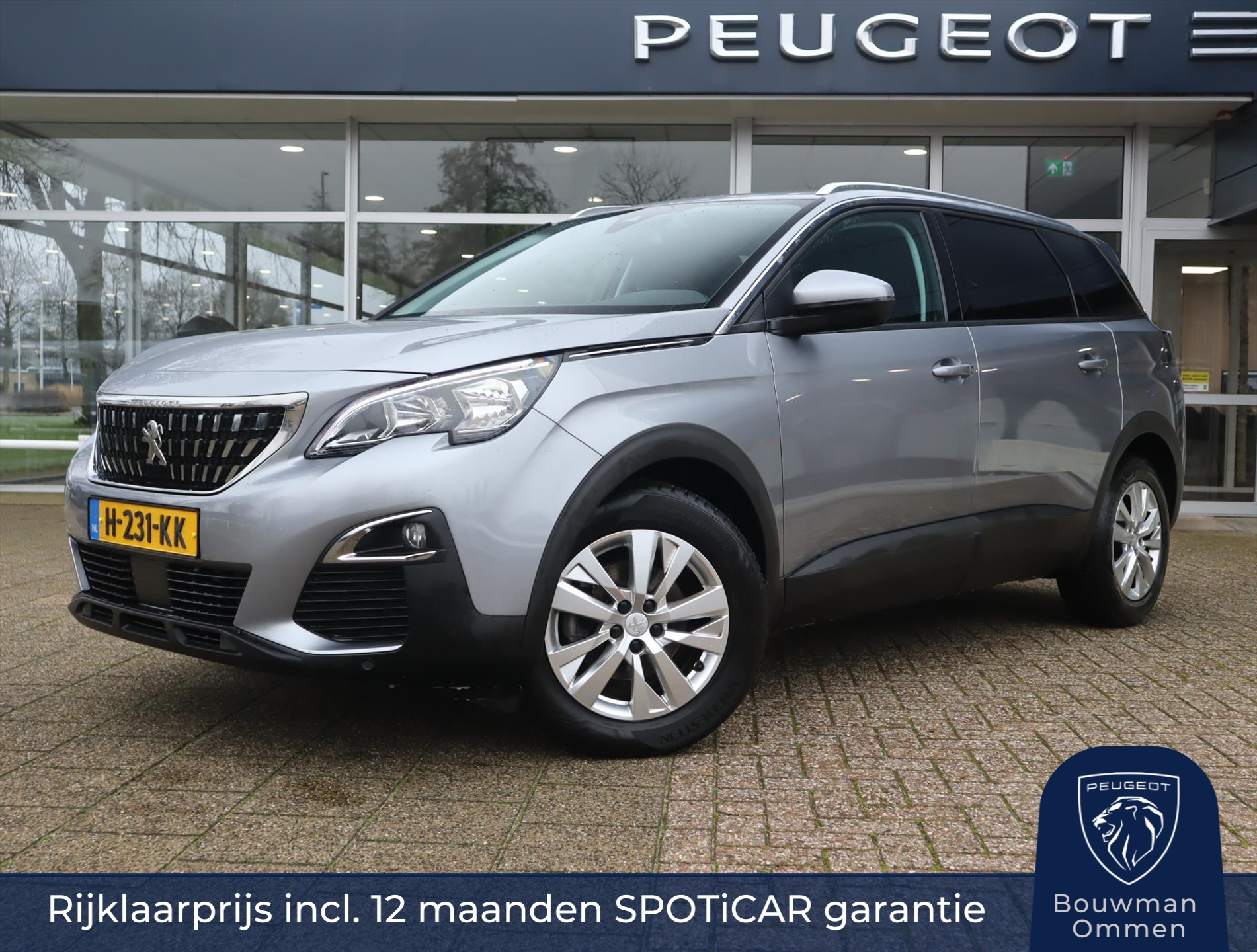 PEUGEOT 5008 SUV Active PureTech 130PK EAT8 automaat 7pers., Rijklaarprijs, Navigatie Trekhaak Cruise control Camera Parkeensensoren voor en achter