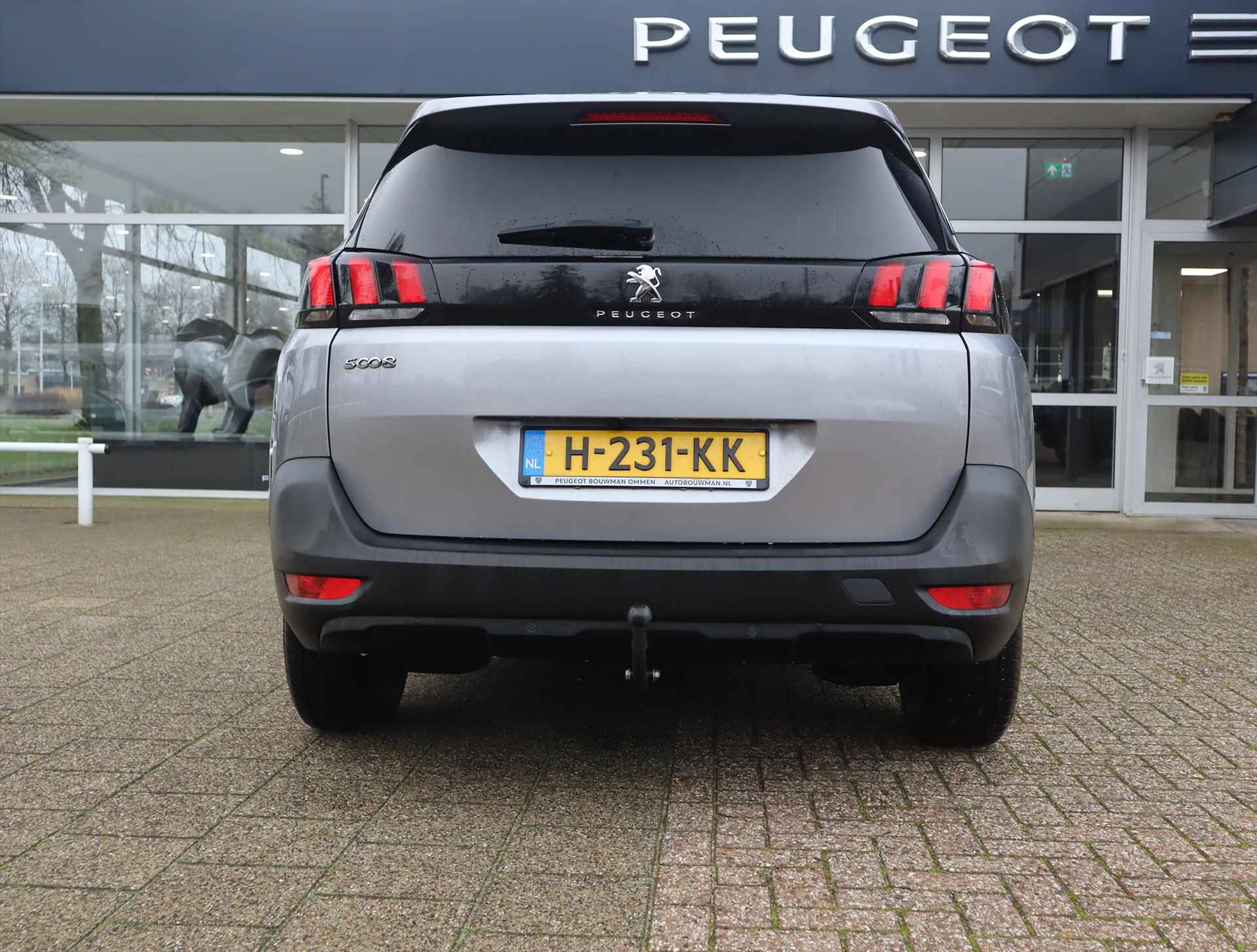 PEUGEOT 5008 SUV Active PureTech 130PK EAT8 automaat 7pers., Rijklaarprijs, Navigatie Trekhaak Cruise control Camera Parkeensensoren voor en achter - 18/63