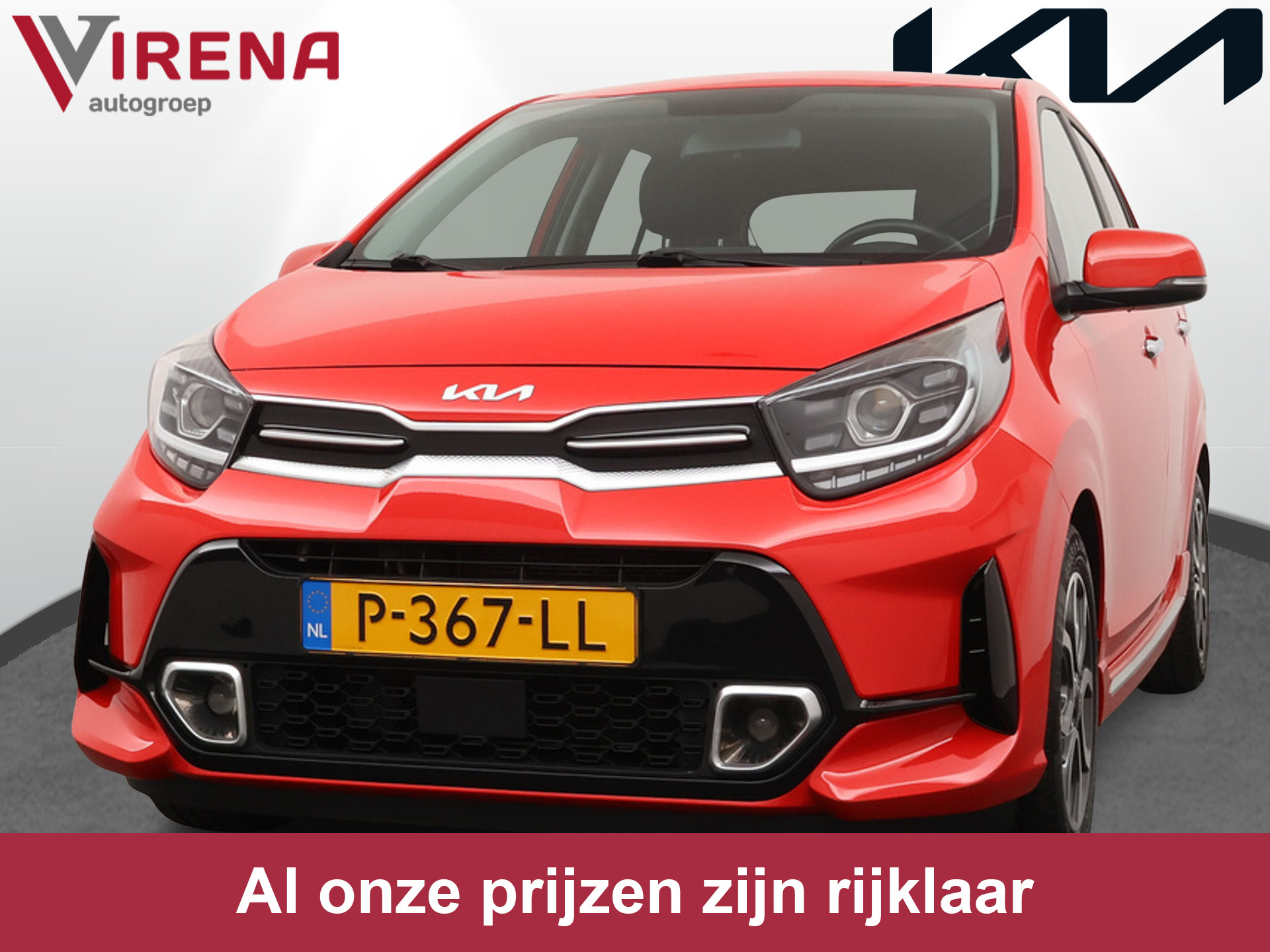 Kia Picanto 1.0 DPi GT-Line - Navigatie - Apple Carplay - Cruise control - Electronic climate control - Autonomous Emergency braking - Fabrieksgarantie Tot 2029 -