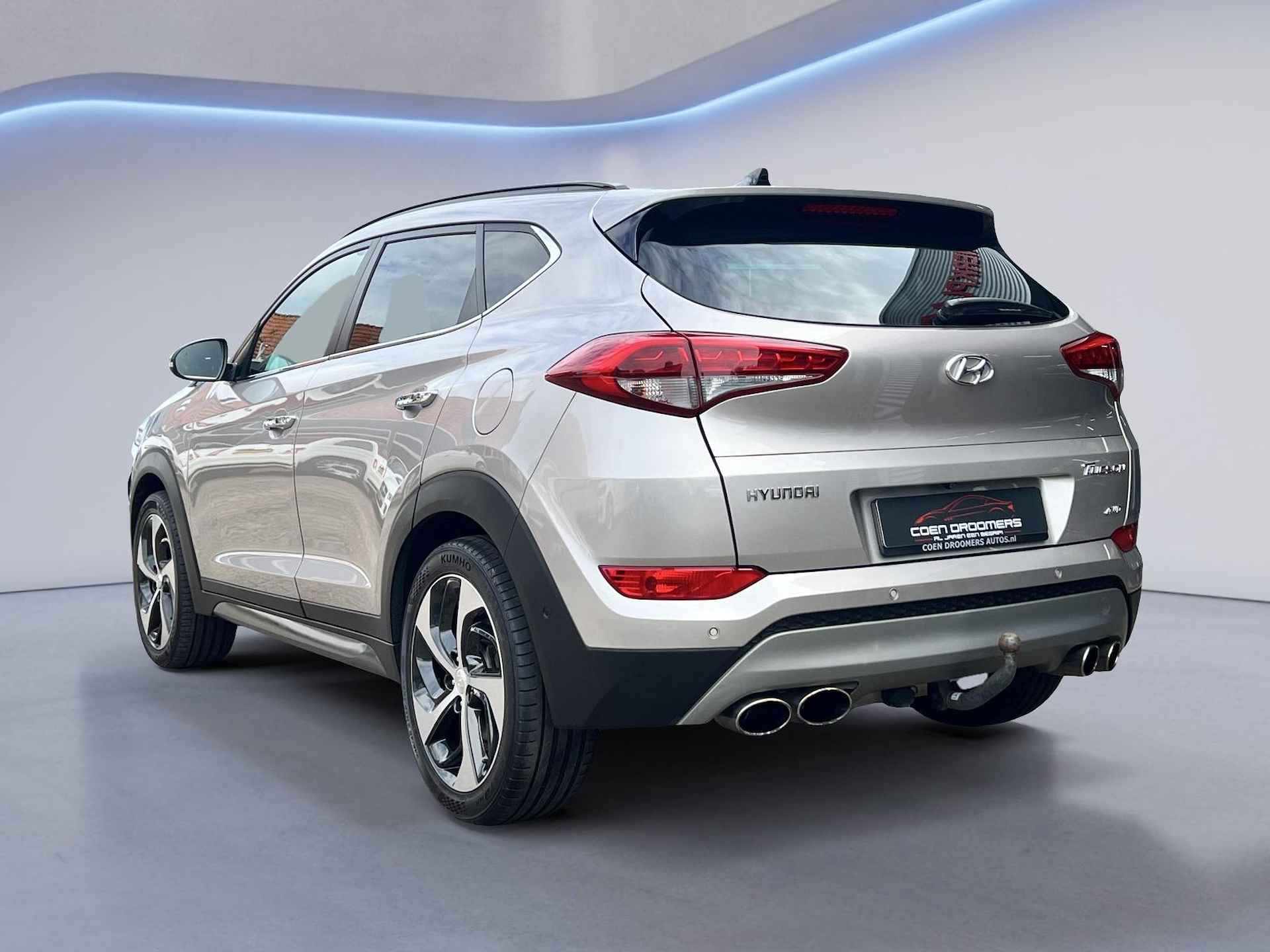 Hyundai Tucson 1.6 T-GDi Premium 4WD Automaat / Leder / Stoelverkoeling & verwarming / Panorama dak / Lane Keep Assist / Premium Audio / Trekhaak / Camera / AppleCarplay / (MET GARANTIE*) - 4/44