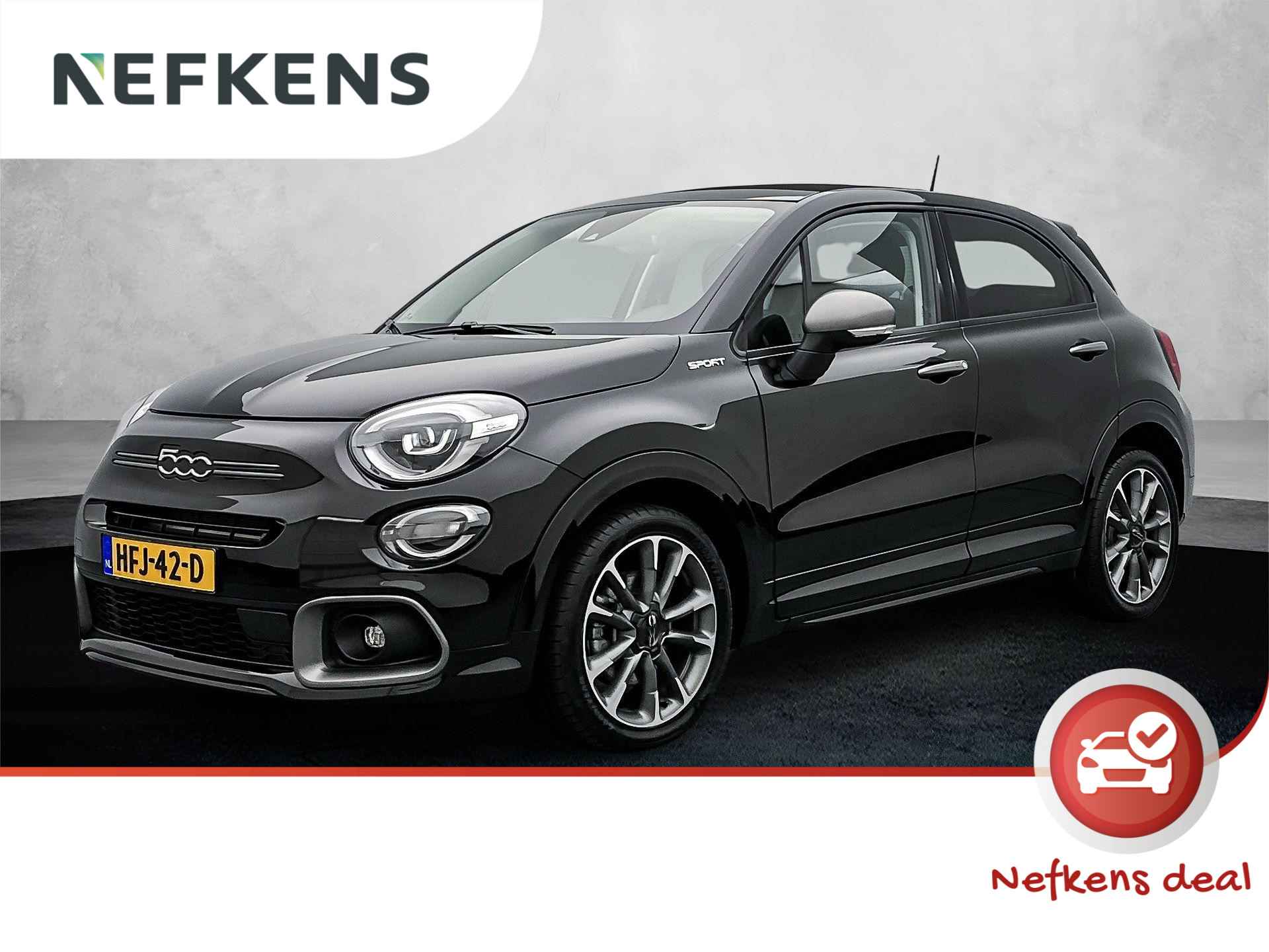 Fiat 500 X SUV Sport 130 pk Automaat | Navigatie | Panoramadak | Achteruitrijcamera | Parkeersensoren Achter | Voorstoelen Verwarmd | Keyless Entry/Start | LED Dagrijverlichting | Dodehoek Detectie | Adaptieve Cruise Control | 18" Lichtmetalen Velgen | Apple Carplay/Android Auto |