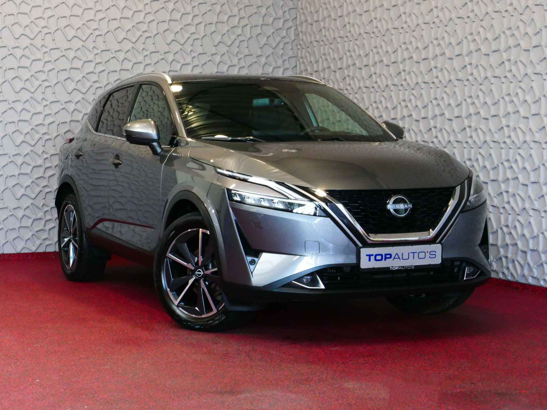 Nissan QASHQAI 1.3 MHEV 160PK TEKNA PLUS LEER PANO MASSAGE BOSE STOEL/STUUR/RUIT VERW MATRIX.LED ELEK.KLEP HEADUP 19''LMV 2024 28 Qashqai's op voorraad ! - 66/77