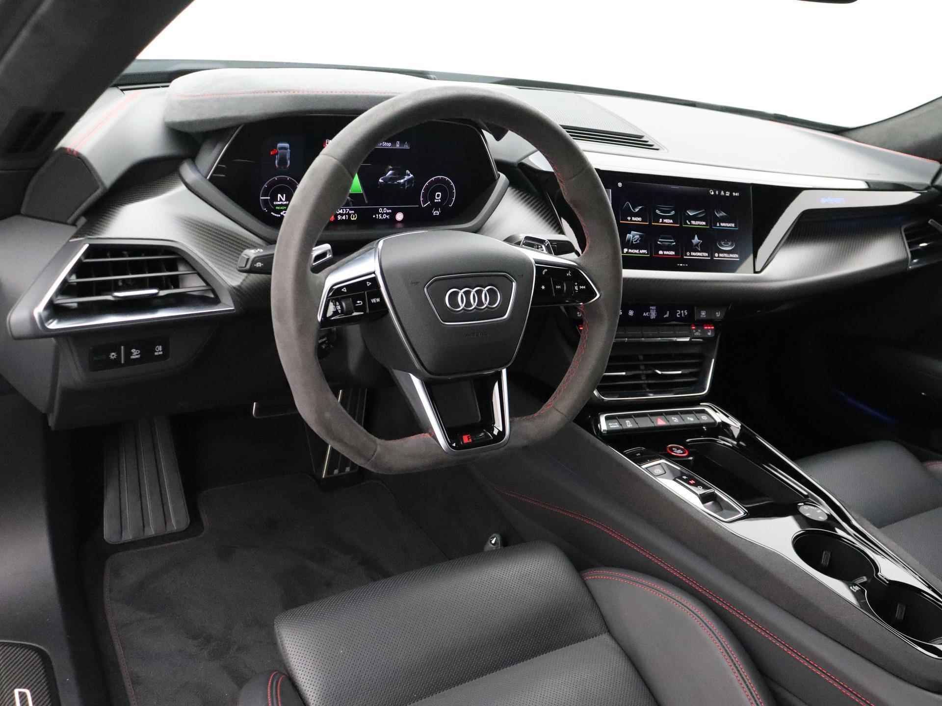 Audi e-tron GT RS | 600PK | Audi Exclusive | Suzuka Grey | Top view camera | Massage | 21' | Laser LED | Head-up | Alcantara | Carbon | Nachtzichtassistent | NP: €202.500,- | *Verlengde fabrieksgarantie - 9/51