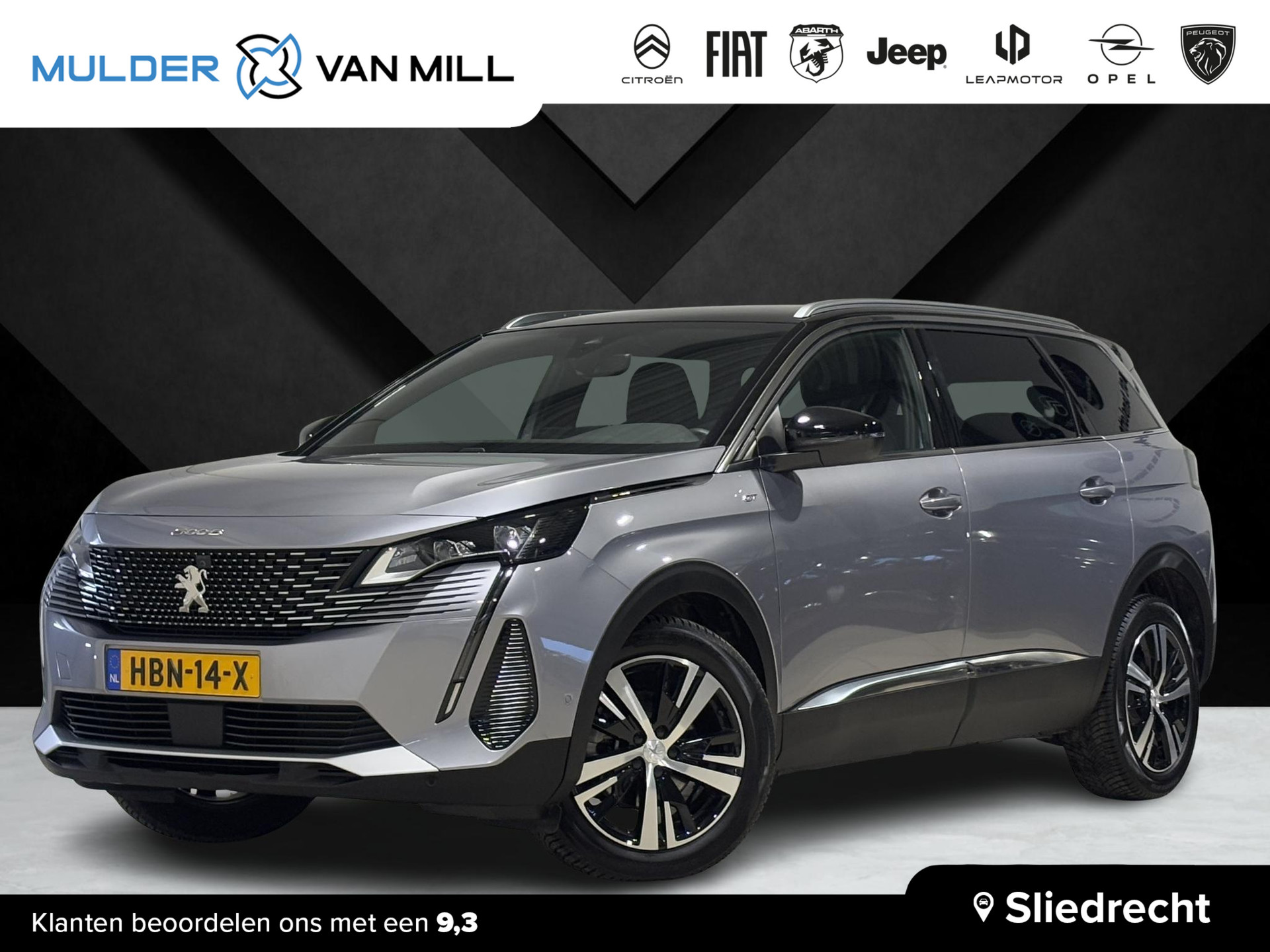 Peugeot 5008 SUV GT 1.2 Hybrid 136pk e-DSC6 AUTOMAAT | HANDSFREE A.KLEP | STOELVERW. | 360° CAMERA | NAVI | ADAPTIVE CRUISE | DAB+ |