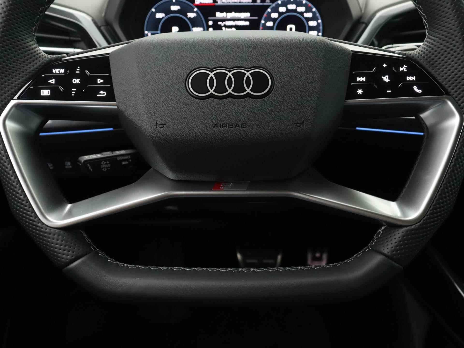 Audi Q4 e-tron 40 Launch edition S Competition 77 kWh 204 PK | Warmtepomp | Dynamiekpakket | Achteruitrijcamera | Apple Carplay | Android Auto | Cruise control | Comfortairconditioning 3-zones | Optiekpakket zwart | Spiegelkappen zwart | LED Matrix Koplampen | Comfortpakket | Comfortsleutel | Verwarmbare voorruit | - 9/22