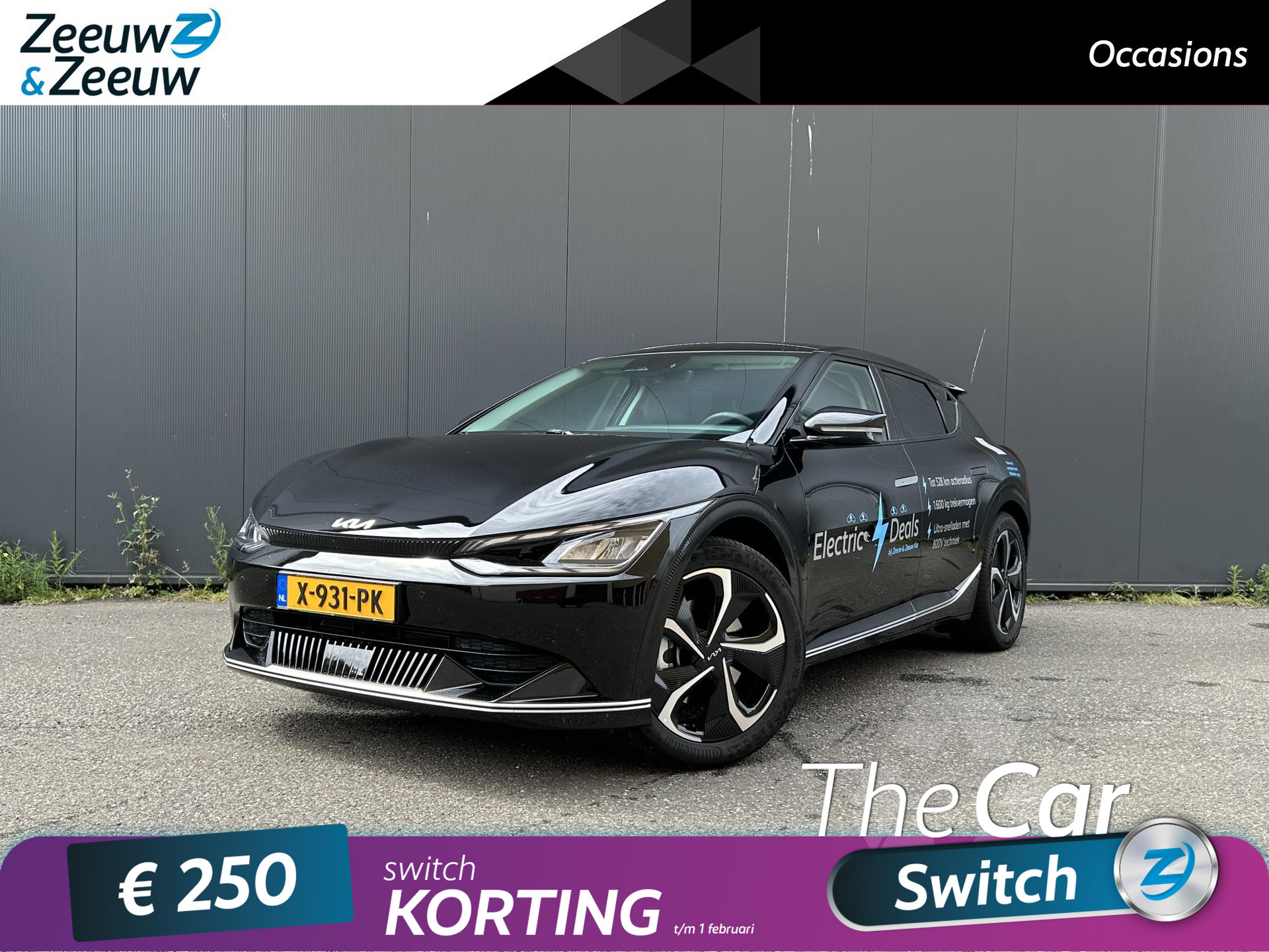 Kia EV6 Plus 77.4 kWh Apple Carplay | Navi | Addaptive Cruise Controle | BTW Auto | Vegan Lederen Bekleding | Stoel-stuurverwarming | Elektrisch bedienbare voorstoelen met geheugenfunctie Fabrieksgarantie t/m 4-1-2031