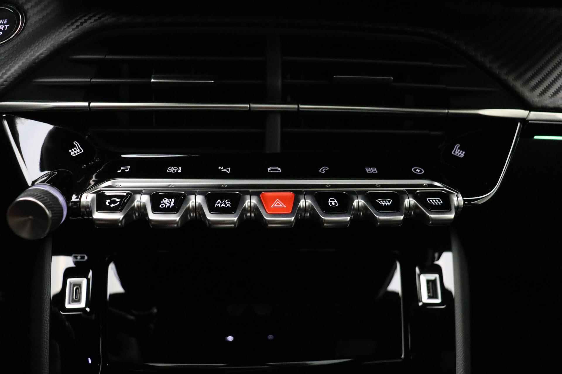 Peugeot e-208 EV GT Pack 50 kWh | 3-Fase | Alcantara | Navigatie | Panorama dak | Adaptieve Cruise Control | Zwart Dak | Stoelverwarming - 24/37