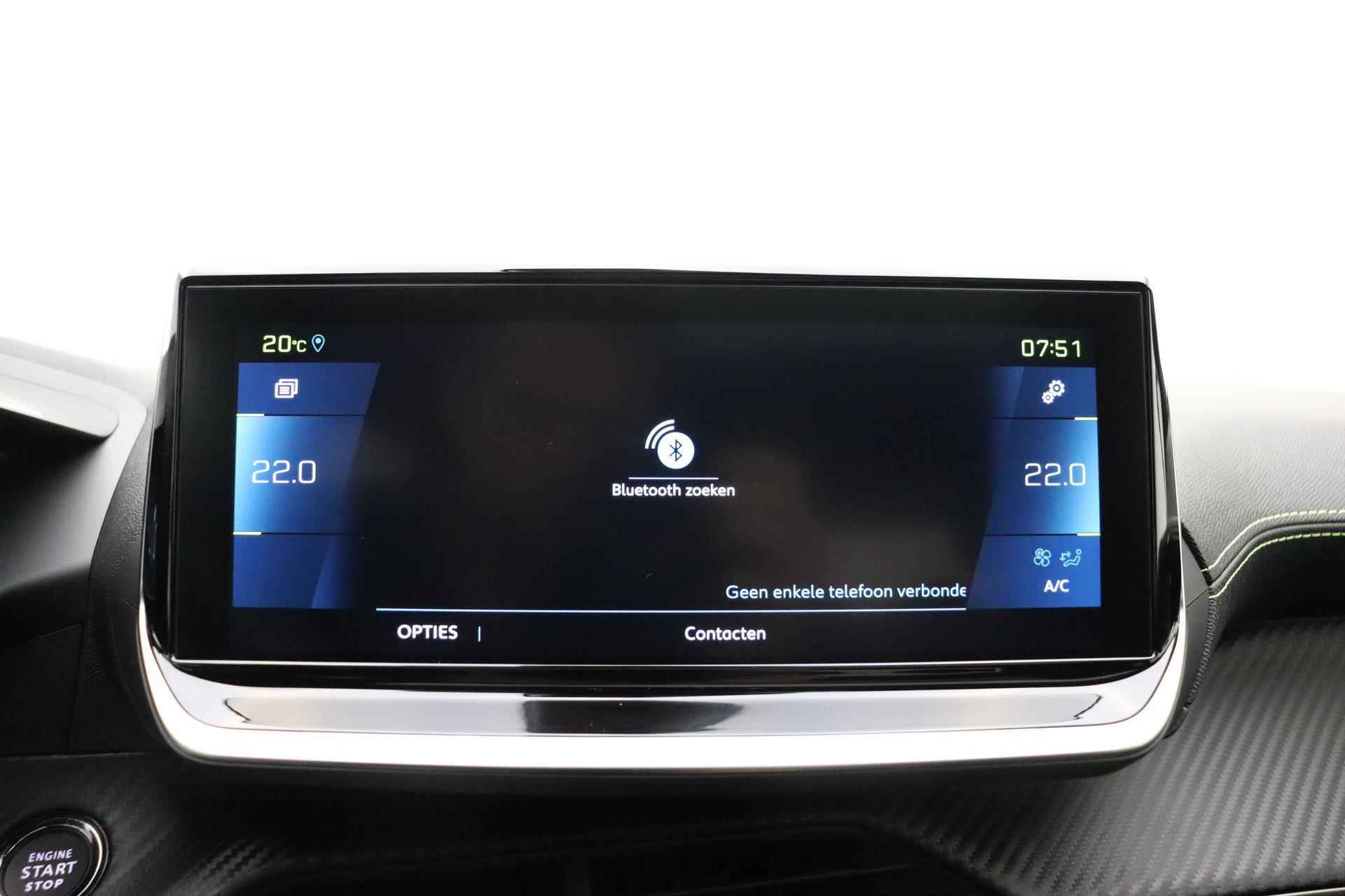 Peugeot e-208 EV GT Pack 50 kWh | 3-Fase | Alcantara | Navigatie | Panorama dak | Adaptieve Cruise Control | Zwart Dak | Stoelverwarming - 30/37