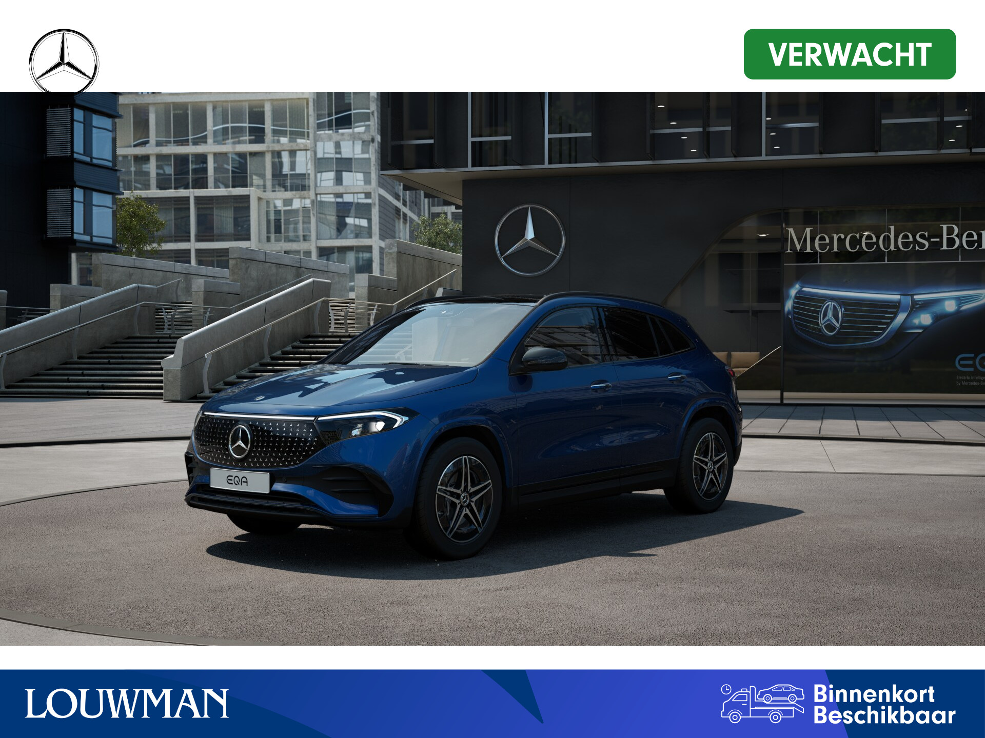 Mercedes-Benz EQA 250+ AMG Line 71 kWh | Nightpakket | Winter pakket | Parkeerpakket met achteruitrijcamera | EASY PACK achterklep | GUARD 360° Voertuigbescherming Plus | KEYLESS-GO comfort pakket | Extra USB-poorten |