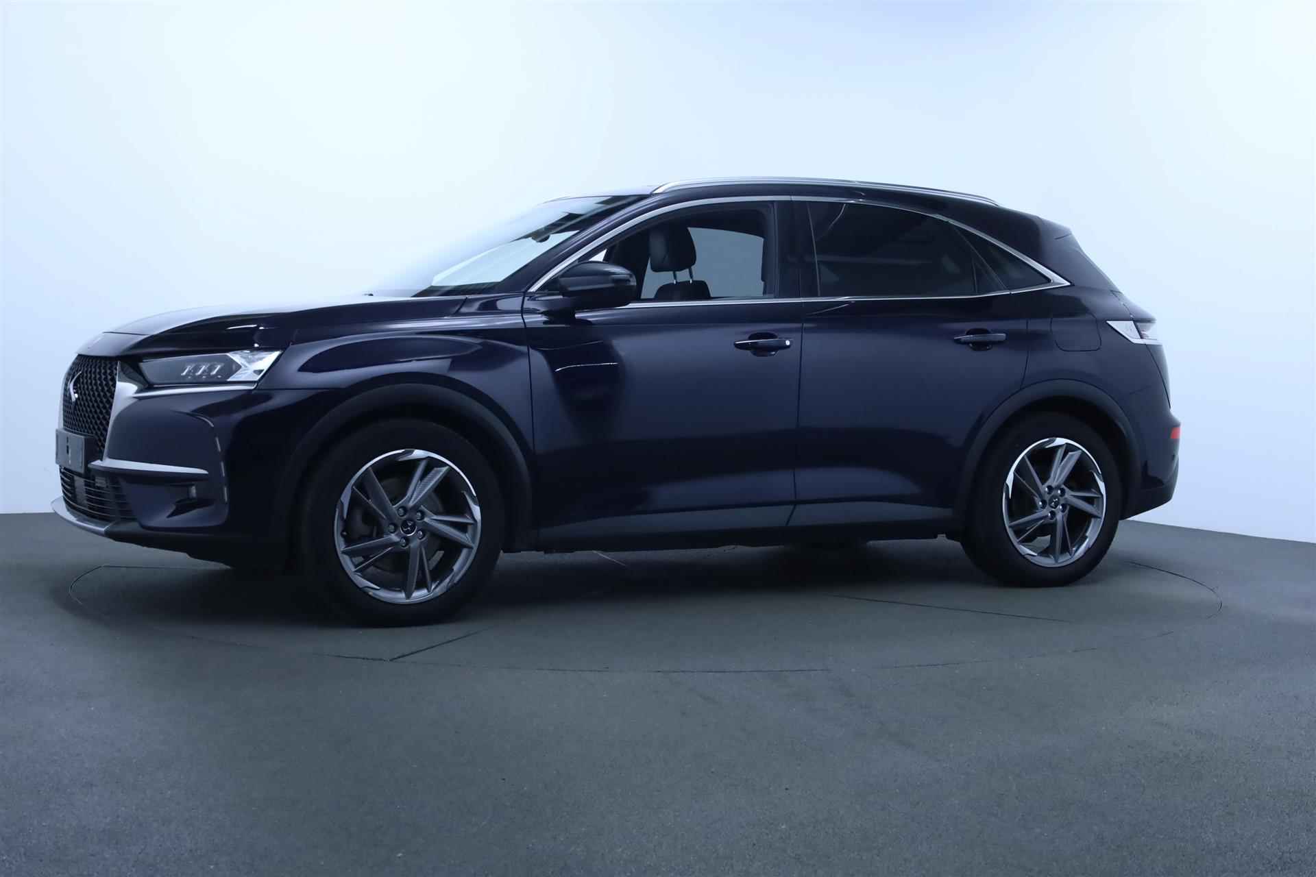 DS 7 Crossback E-Tense 225PK Automaat | Panorama Dak | Leder! | Elek. Stoelen met Geheugen + Massage | Stoelverwarming | Afneembare Trekhaak | Camera | Clima | Elek. Achterklep | Apple/Android - 14/19