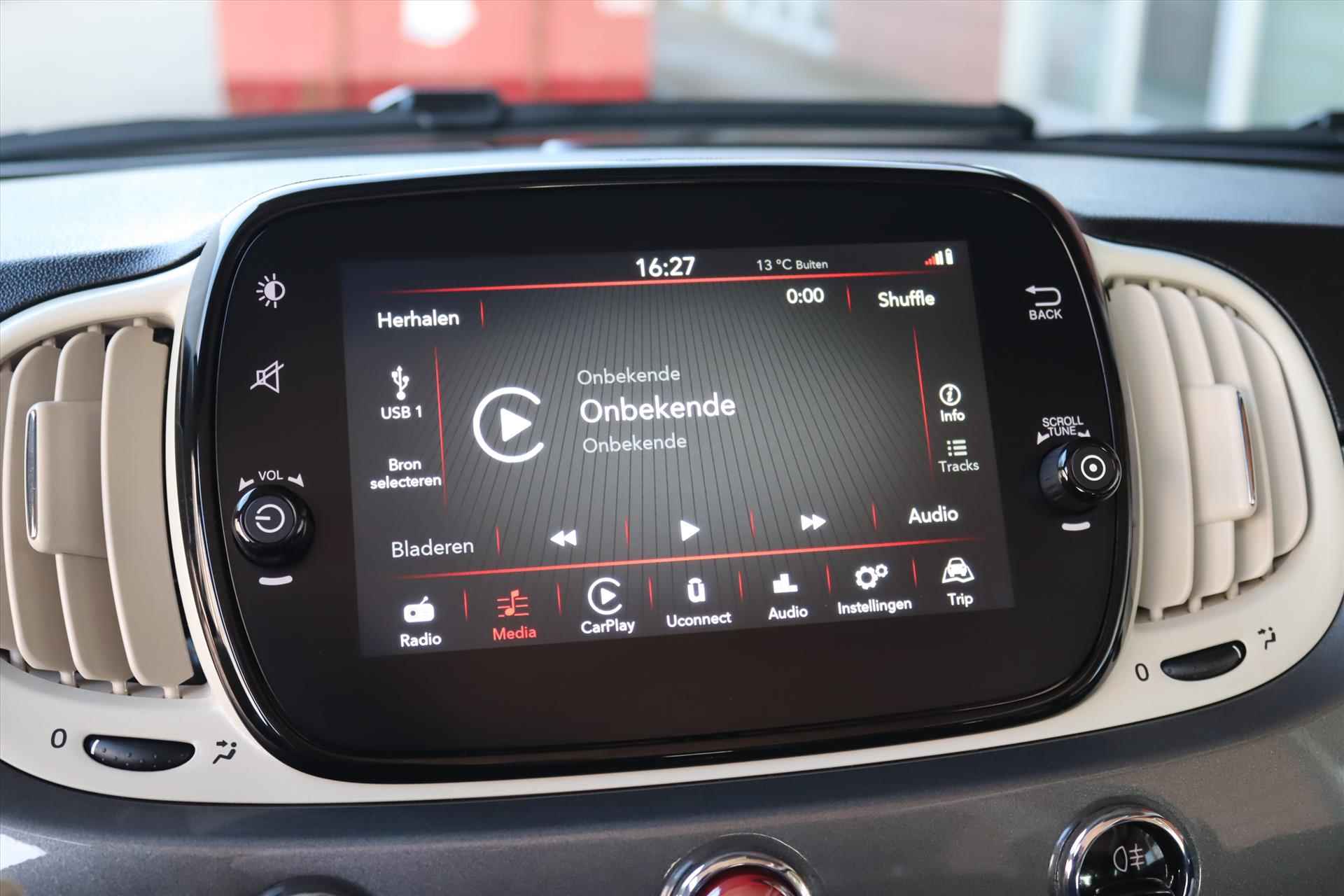 Fiat 500C CABRIO 1.0 HYBRID DOLCEVITA  Pack Style | Navi | Apple Carplay | 16 Inch Lm | Clima | Half Leer | Dab | Cruise | - 18/49