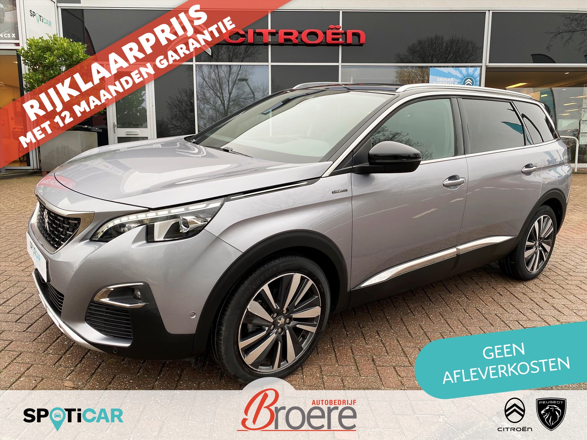 PEUGEOT 5008 1.2 Turbo 130pk GT-Line 7 zits | panoramadak, keyless, elek. achterklep, dab, navigatie, dodehoekdetectie, camera, pdc v&a, apple, android, climate