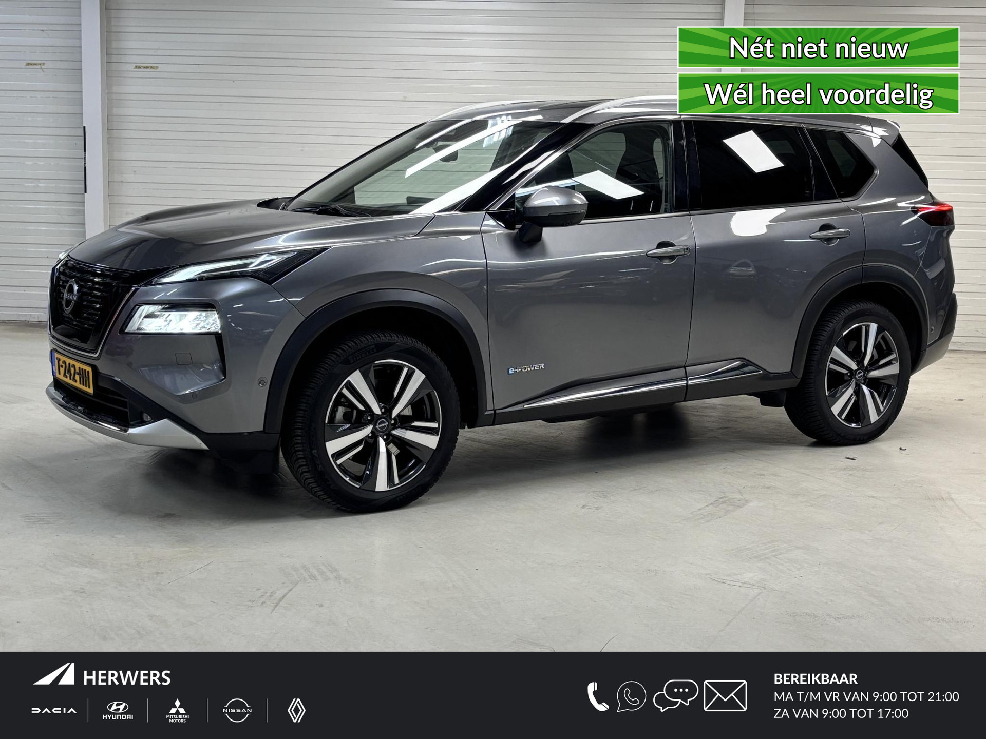 Nissan X-Trail 1.5 e-4orce Tekna 4WD 7p. AUTOMAAT trekhaak / Voorstoelen + stuurwiel verwarmd / Rondomzichtcamera / Parkeersensoren voor + achter / Lichtmetalen velgen 19" / Keyless / Apple Car Play & Android Auto