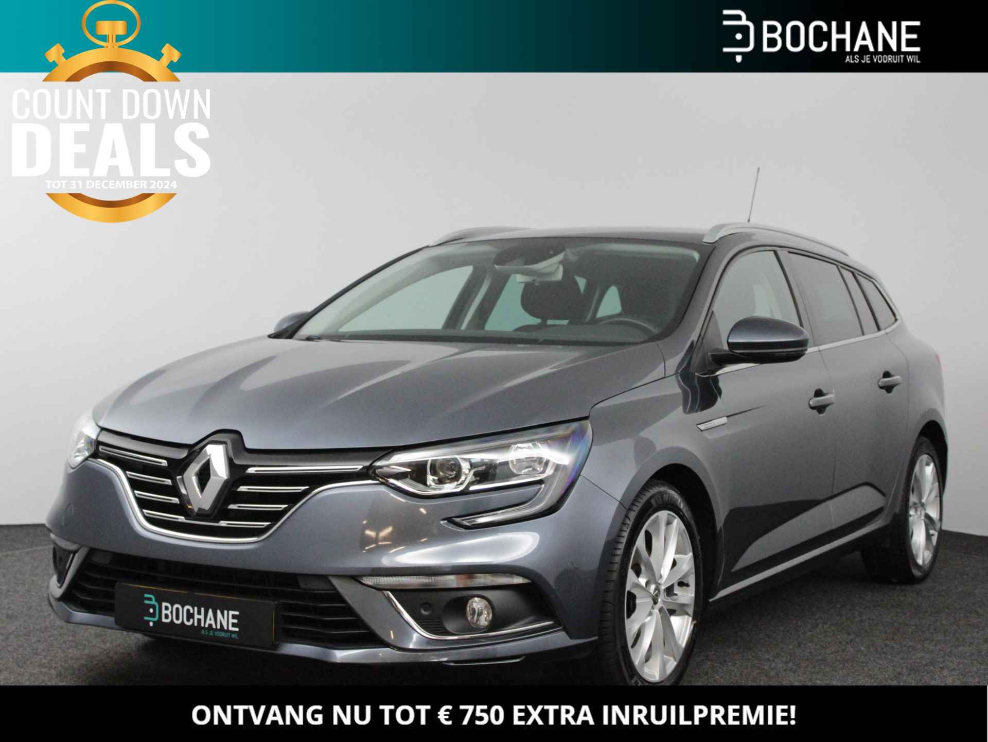 Renault Mégane Estate 1.2 TCe 130 EDC Intens AUTOMAAT | TREKHAAK | ACHTERUITRIJCAMERA | PARKEERSENSOREN VOOR-EN ACHTER | 17" LICHTMETALEN VELGEN | CLIMATE CONTROL - 1/48