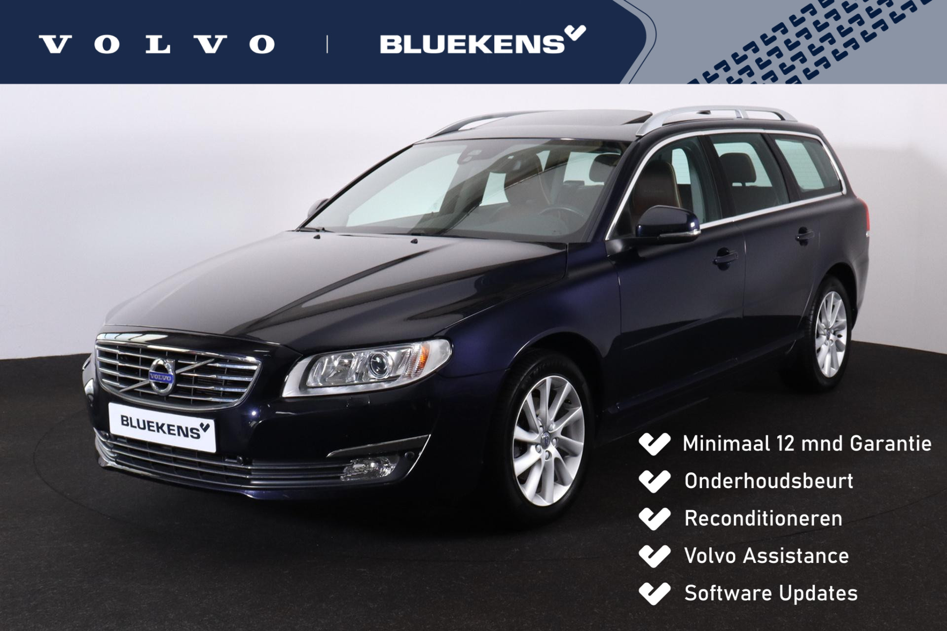 Volvo V70 T4 PolarPlus - Schuif/kanteldak - Geventileerde voorstoelen - BLIS - Verwarmde voorstoelen - Parkeersensoren voor & achter - Elektr. bedienb. bestuurdersstoel met geheugen - Cruise control - Volvo On Call - Lederen bekleding - DAB - Trekhaak - 17' LMV