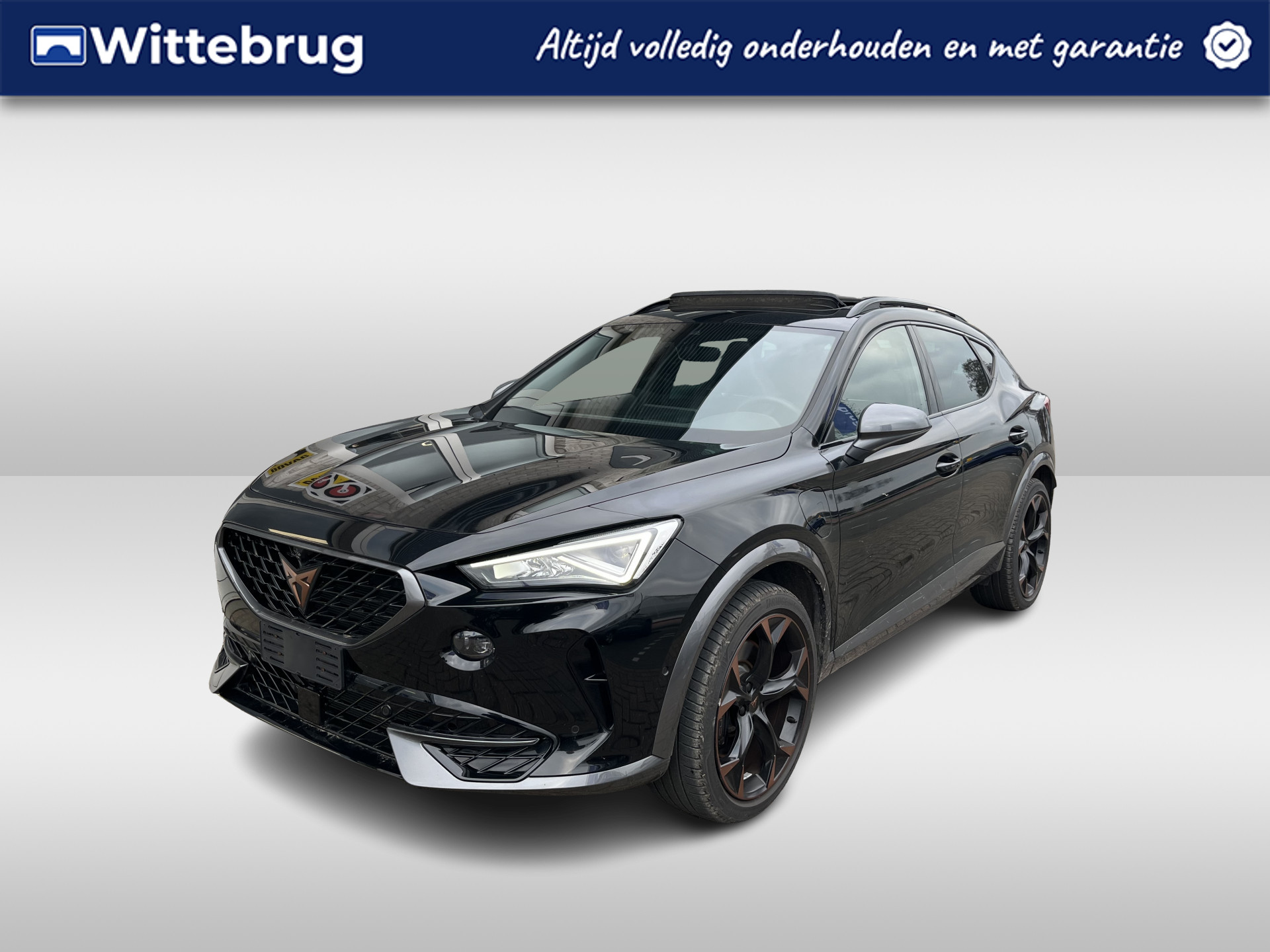 CUPRA Formentor 1.4 e-Hybrid VZ Performance / AUTOMAAT/ 245 PK/ FABRIEKSGARANTIE TM 1-2028/ PANO/ 360 CAMERA/ MEMORY SEATS/ DODE HOEK/ KEYLESS/ MATRIX/ STOEL-STUURVERWARM./ DCC/ ADAPT. CRUISE/ APP-CONNECT/ NAVI/ CLIMA/ DAB/ 19" LMV