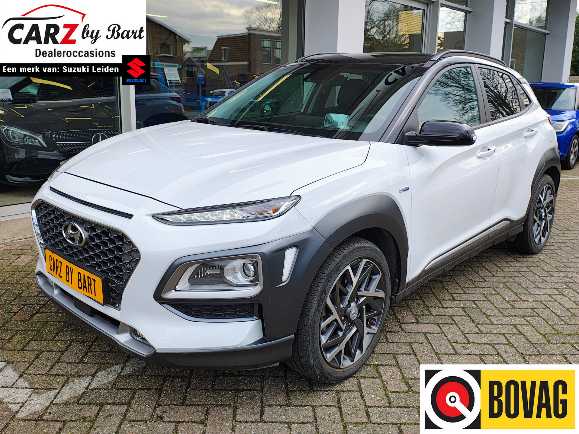 Hyundai KONA 1.6 GDI HEV PREMIUM Leder | Dodehoeksens. | Head Up display