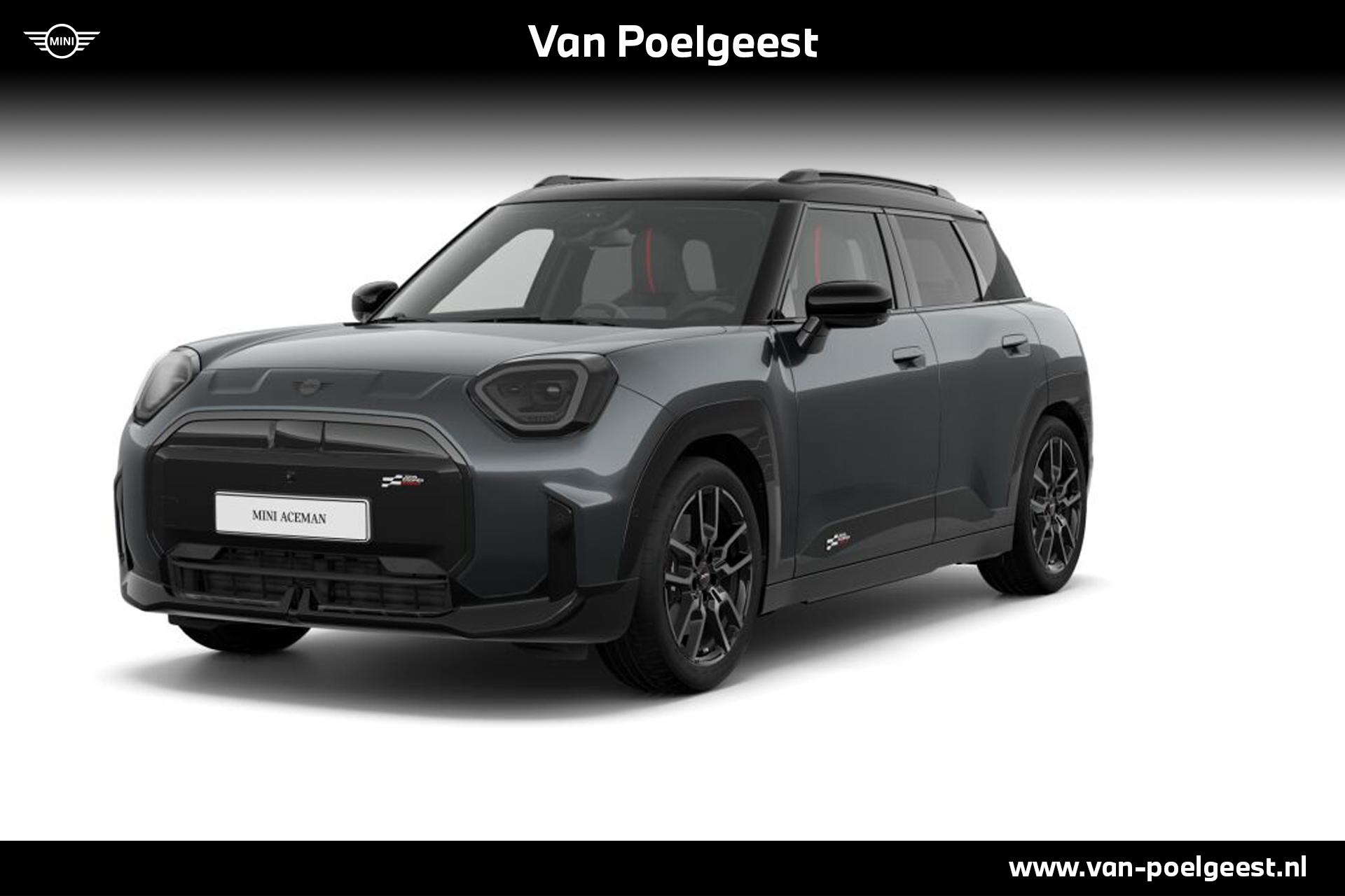 MINI Aceman SE John Cooper Works 54.2 kWh | Pakket XL | Dak en spiegelkappen in Jetblack