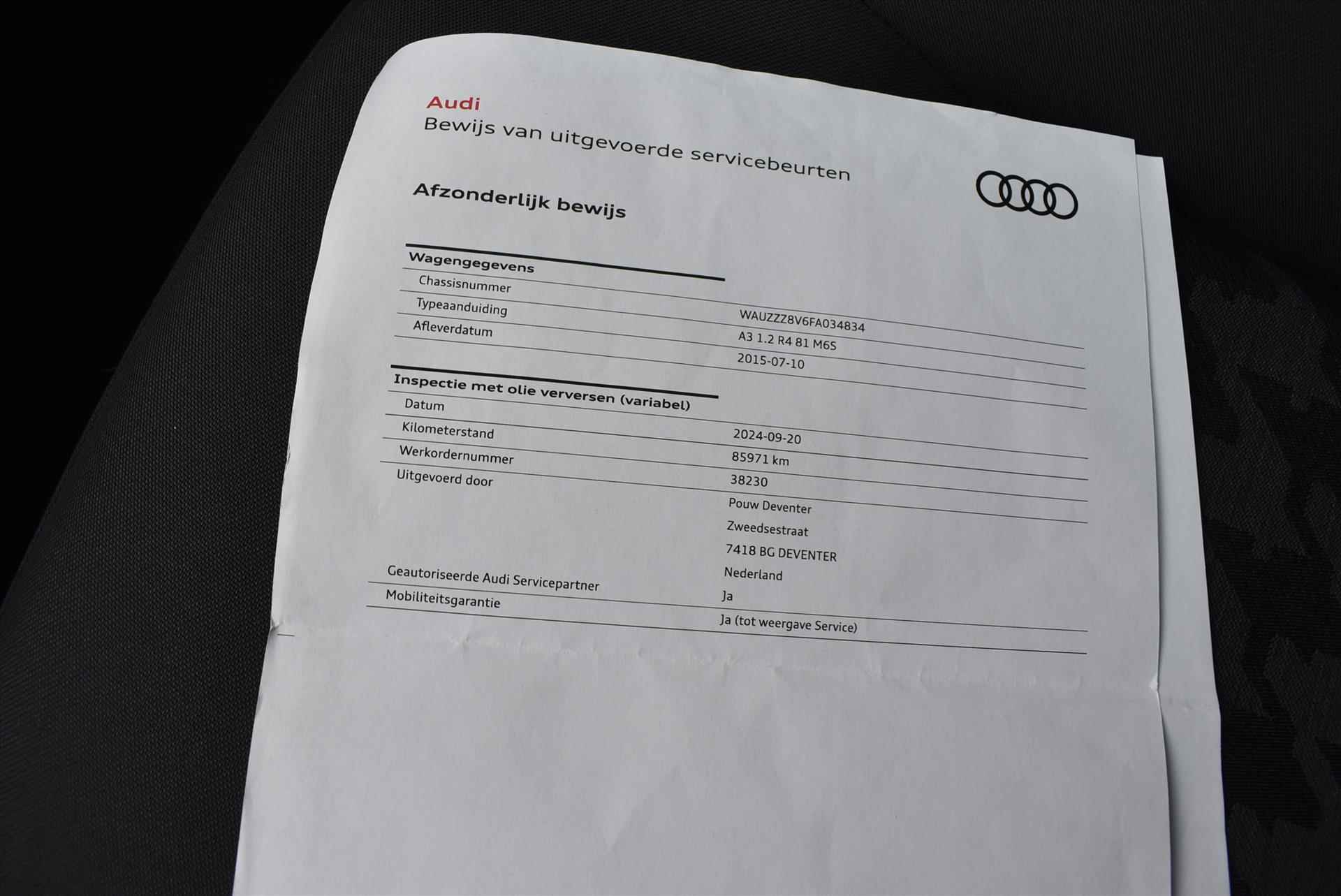 AUDI A3 1.2 TFSI 110pk Attraction Pro line - 11/26