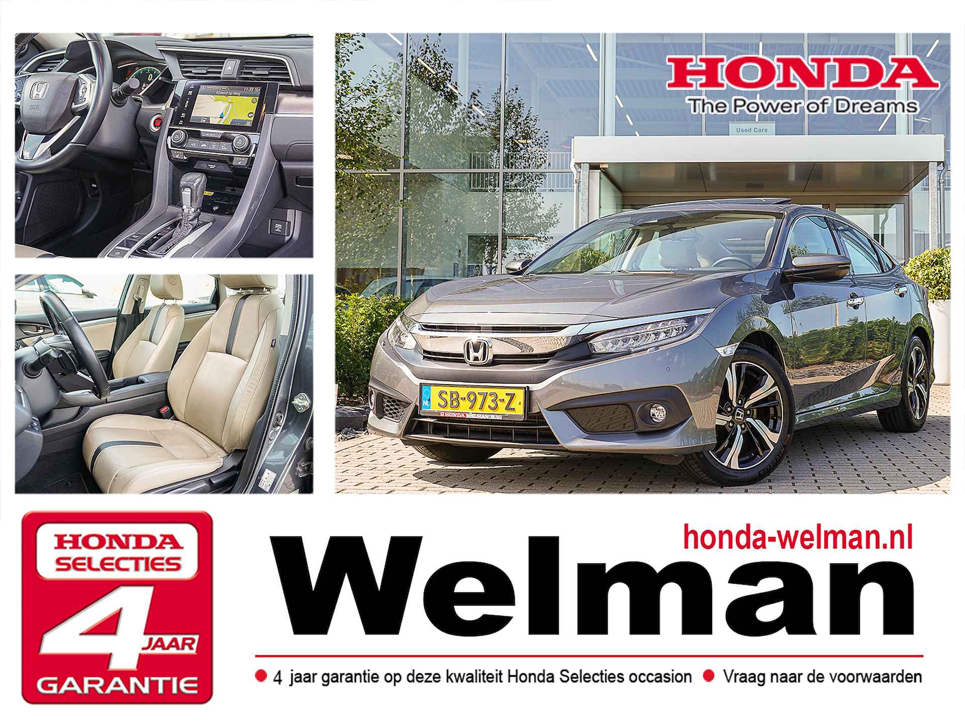 Honda Civic 1.5i V-TEC TURBO 182 PK EXECUTIVE - AUTOMAAT - NAVIGATIE - LEDER - 1/59