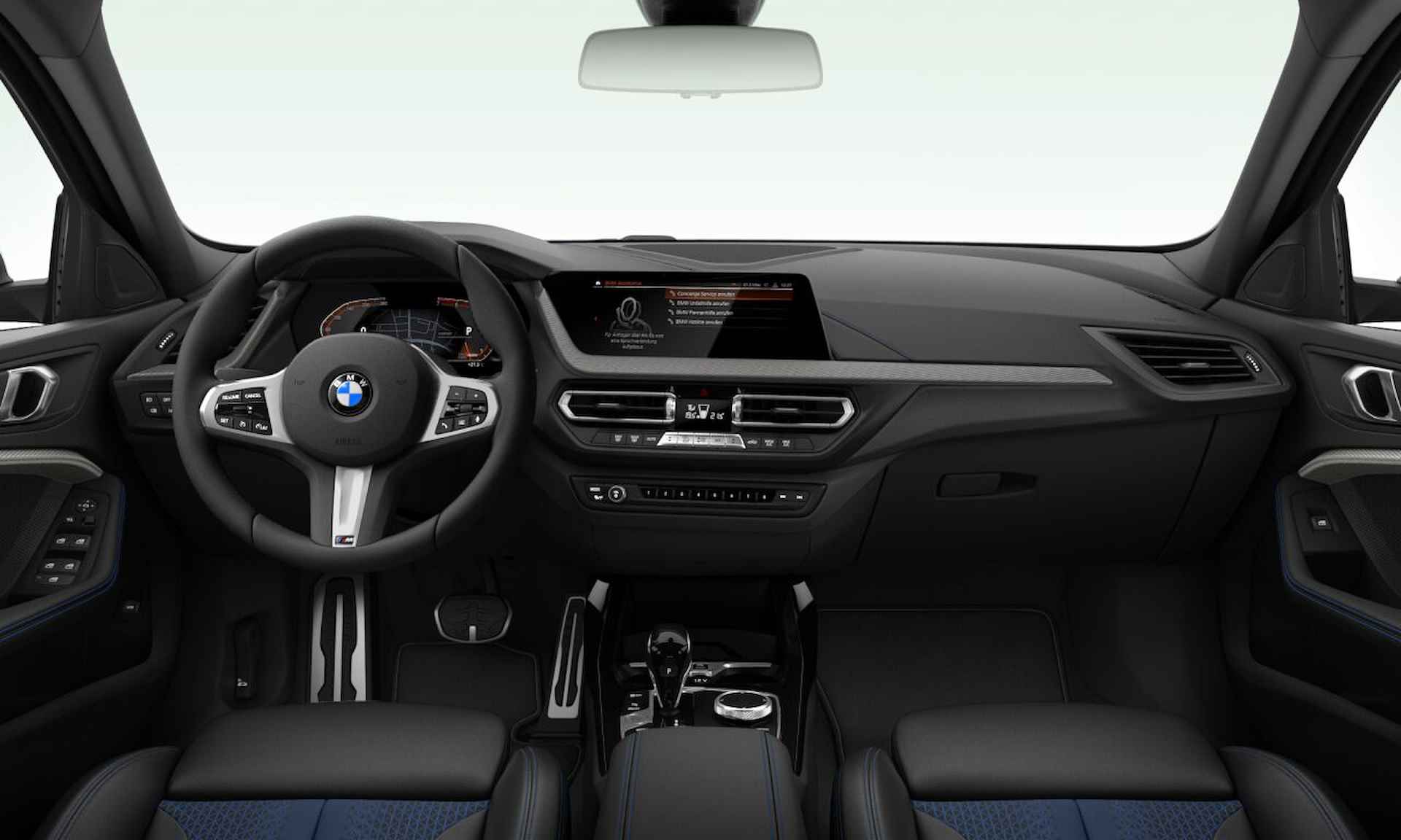 BMW 1-serie 118i | M-Sport | 18'' | Comf. Acc. | HiFi | PDC voor/achter | Automaat | Getint glas | Buitenspiegels elektrisch inklapbaar | Dimmende binnenspiegel - 3/4