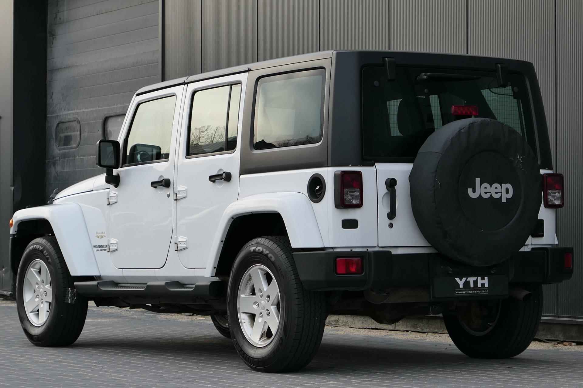 Jeep Wrangler Unlimited 3.6 Sahara Facelift Freedomtop Softtop Airco Trekhaak Alpine - 4/23