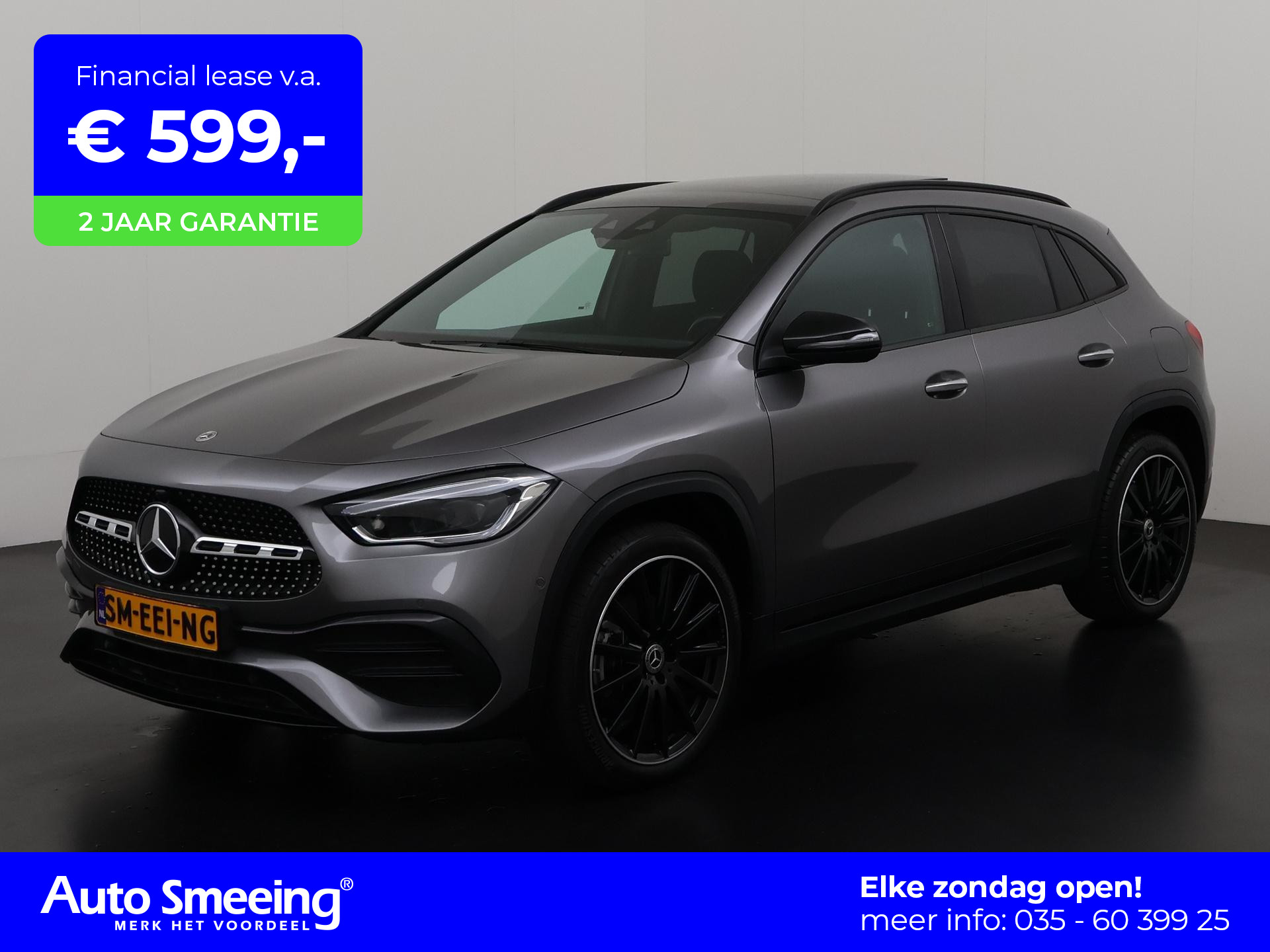 Mercedes-Benz GLA-klasse 250e Premium Plus AMG Night | Panoramadak | Trekhaak | Mem stoel | Adapt cruise | Zondag open!