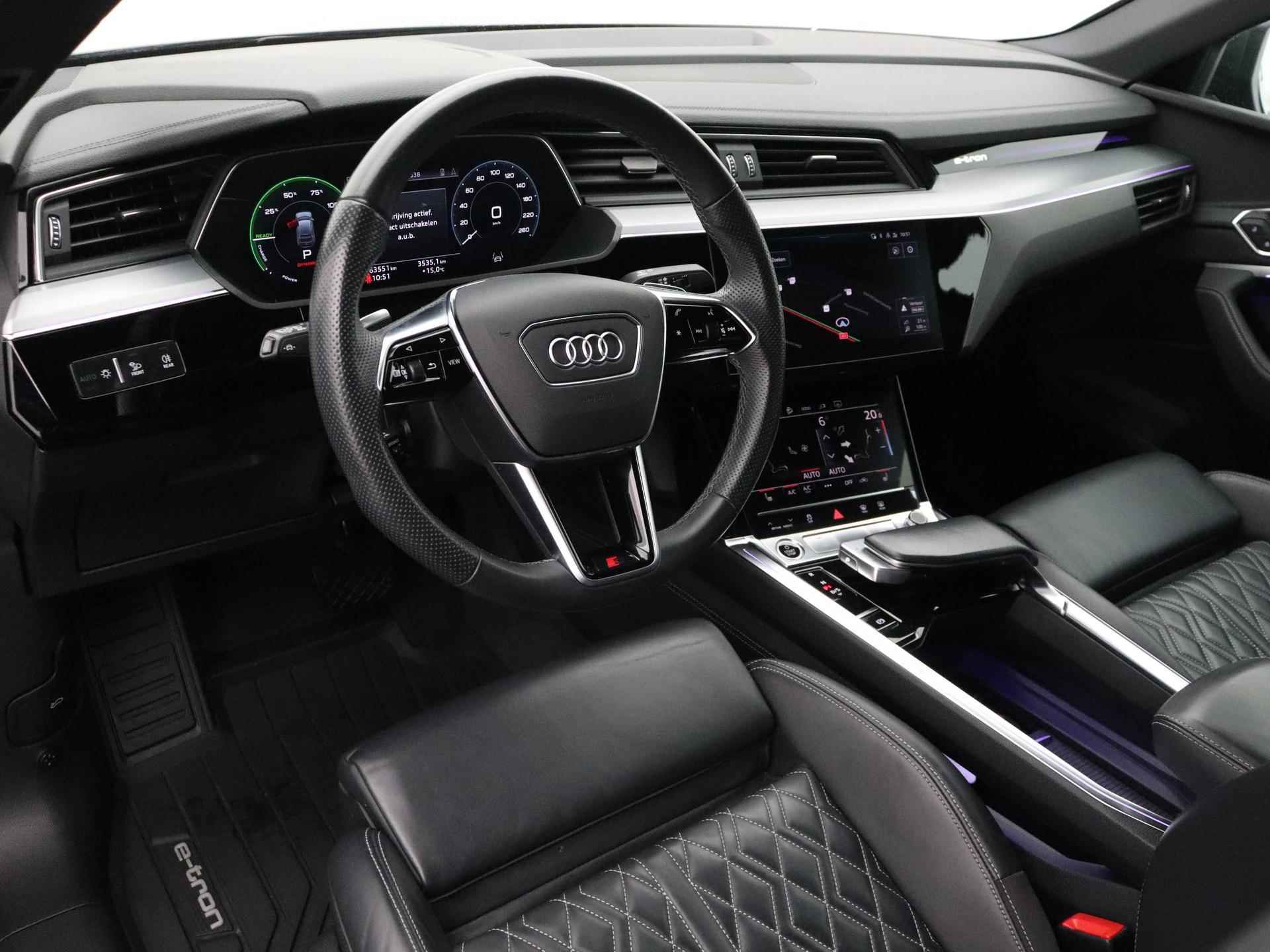 Audi e-tron Sportback 55 S edition 95 kWh | Super Sport | Leder | 21"| Stoelverwarming | TopView | - 3/16