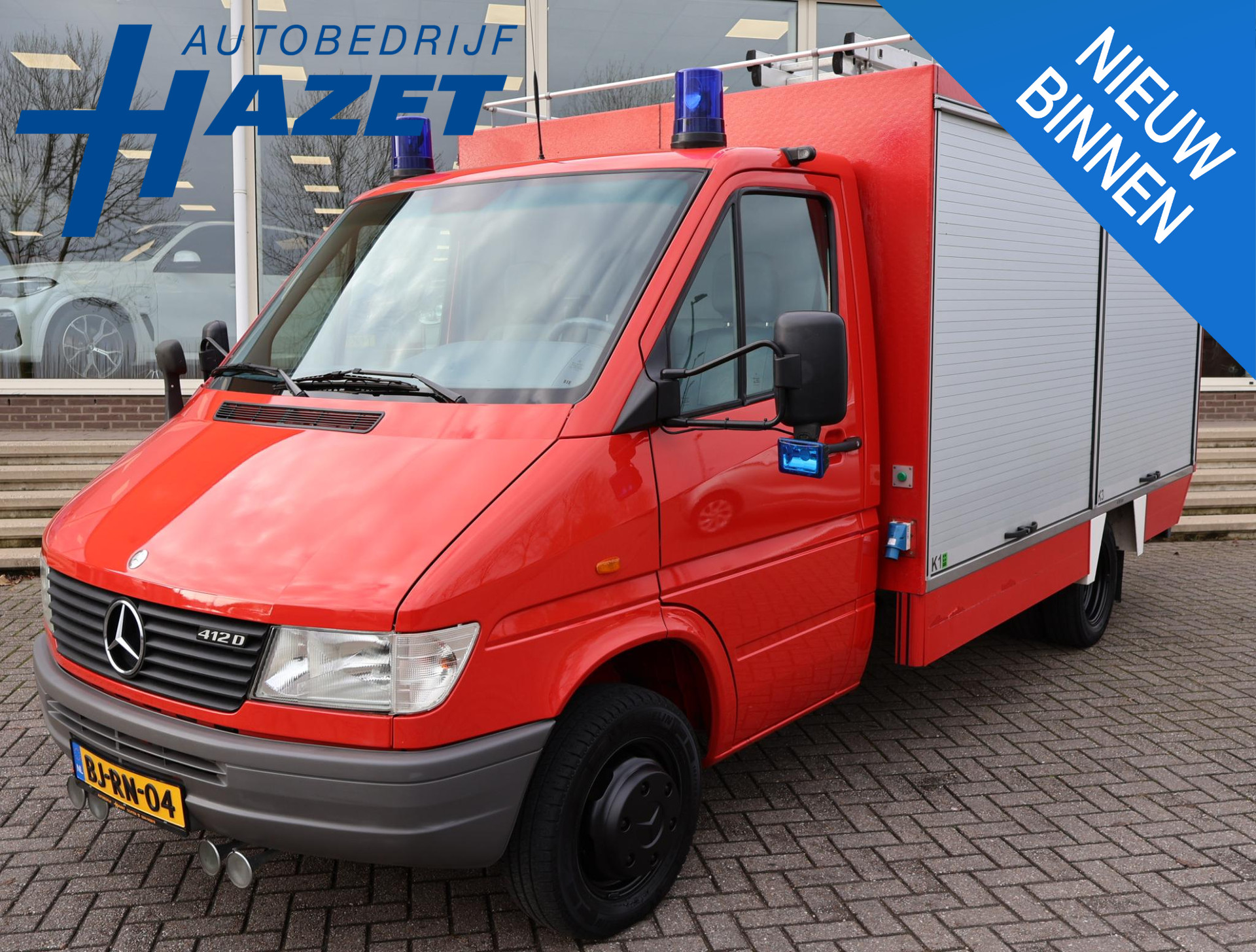 Mercedes-Benz Sprinter 412D 2.9D AUTOMAAT *13.403 KM* BRANDWEERAUTO *MARGE* DUBBEL LUCHT