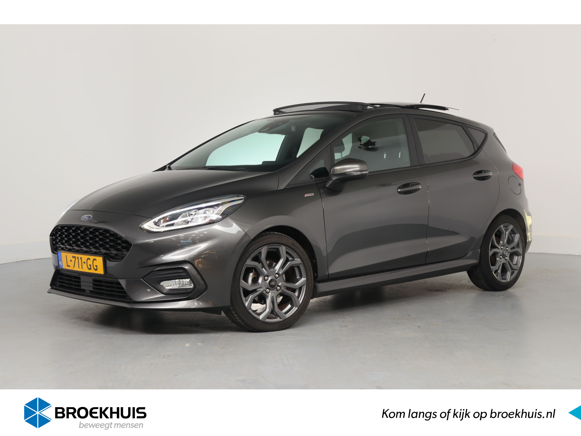 Ford Fiesta 1.0 EcoBoost ST-Line | 1e Eigenaar! | Open Dak | Navi | Cruise | Airco | Parkeersensoren | Lichtmetalen Velgen