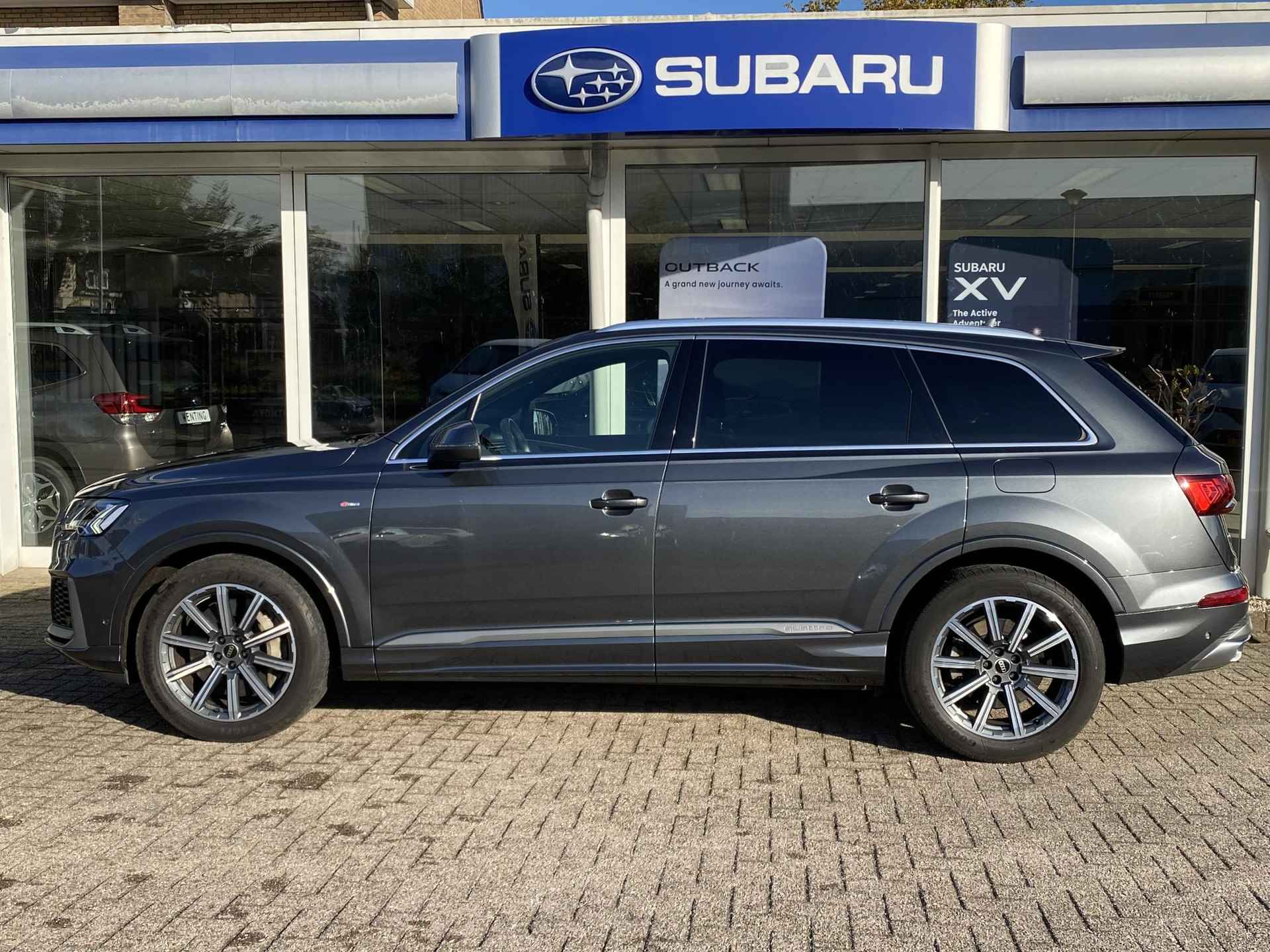 Audi Q7 55 TFSI e quattro Pro Line S | Instelbare Luchtvering | Navigatie | Trekhaak | Adaptieve Cruise Control | Head-Up Display | Stoelverwarming voor + achter | Sfeerverlichting | - 4/40